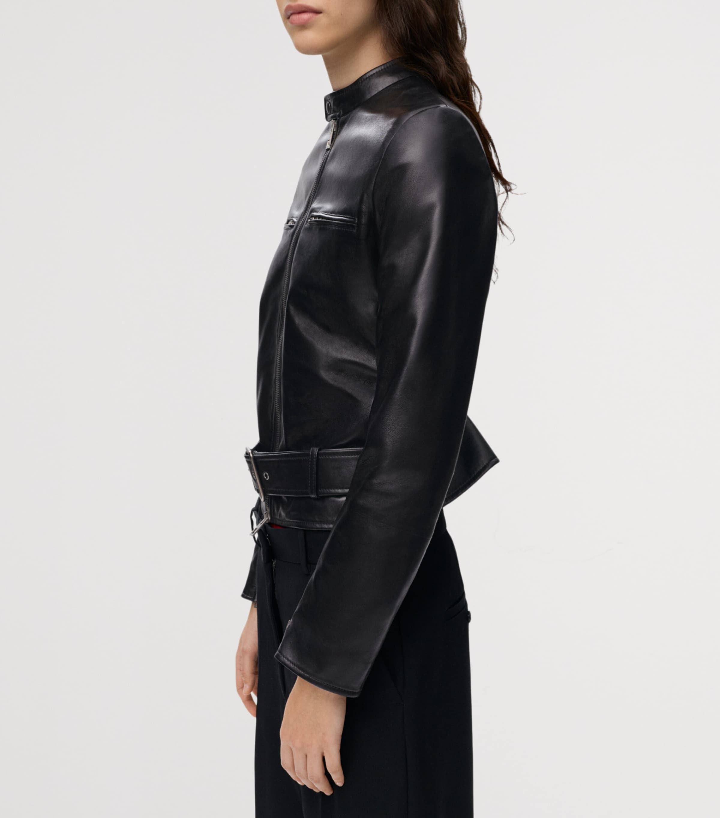 LOEWE Womens Biker Jacket Black Image 5
