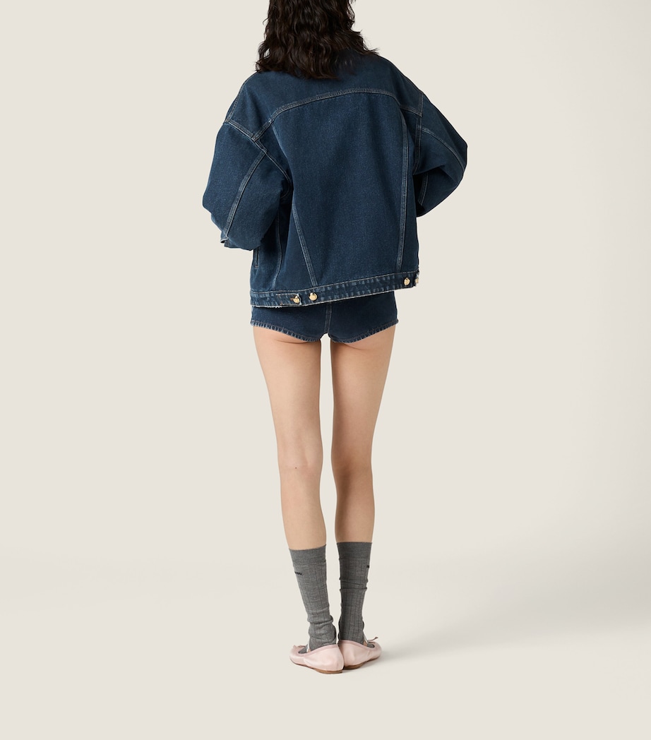 Denim Blouson Jacket F0008 Image 3