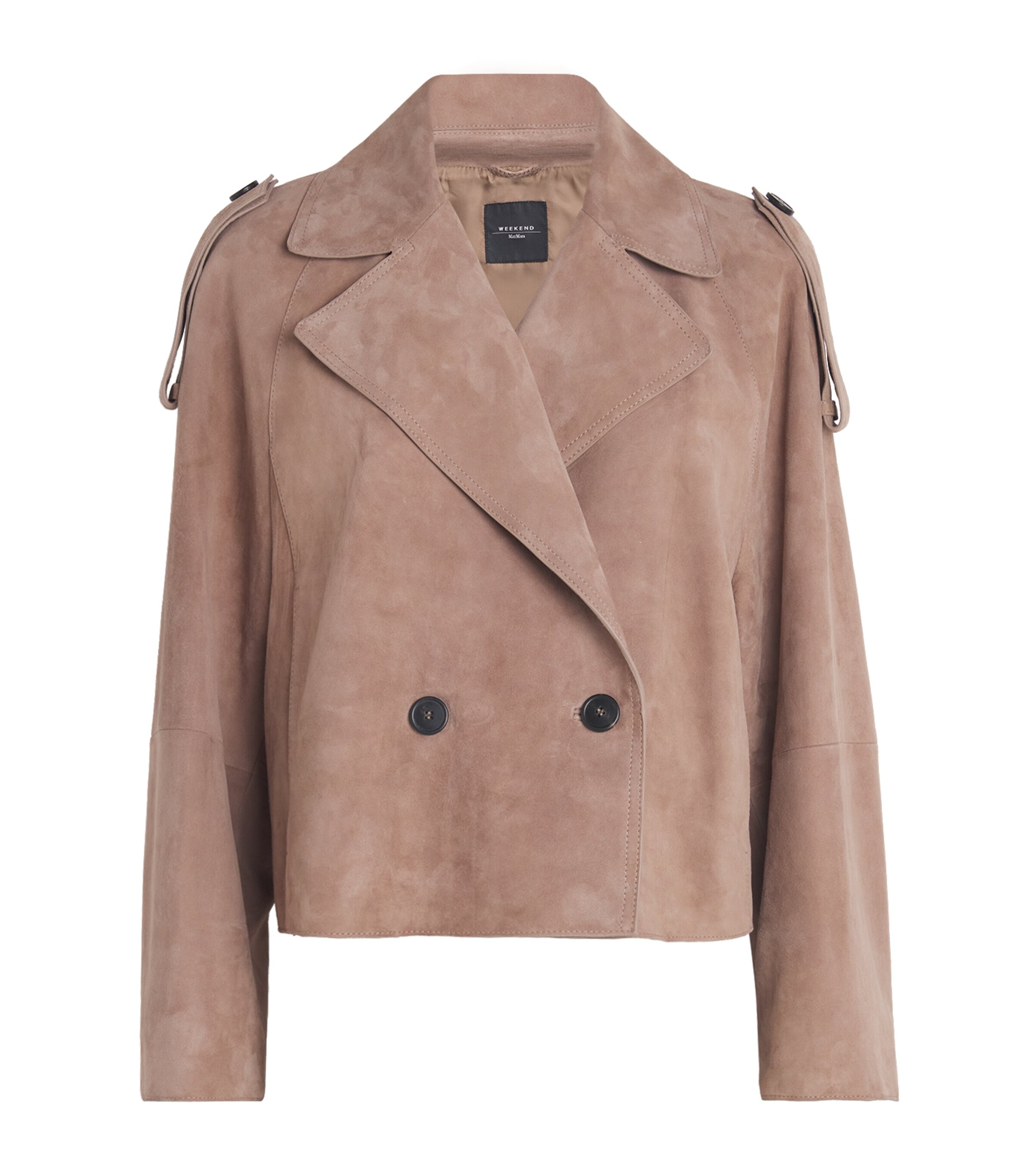 Weekend Max Mara Suede Short-Line Trench Coat | Women Clothing | Coats & Jackets | Trench Coats | Designers | Weekend Max Mara