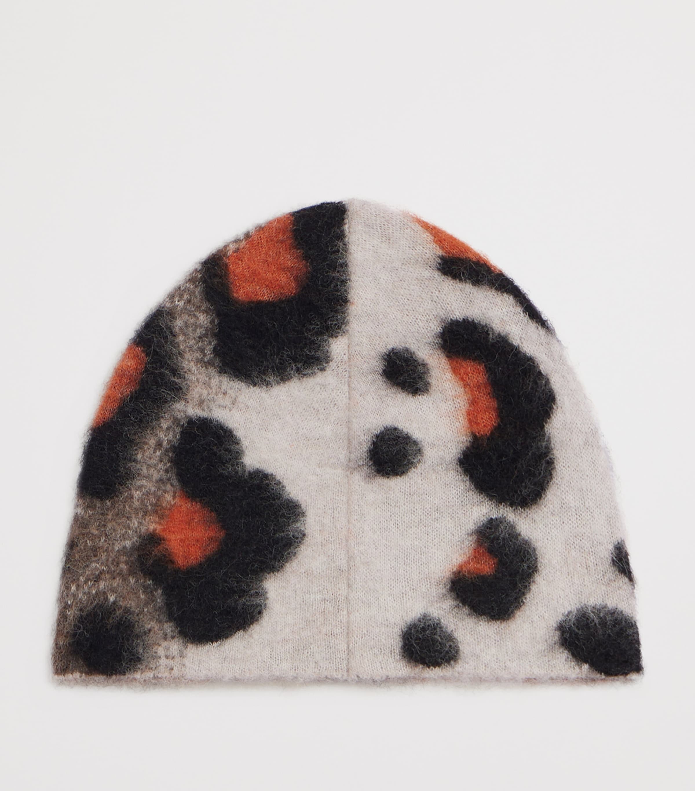 Givenchy Wool-Blend Leopard Print Beanie Image 2