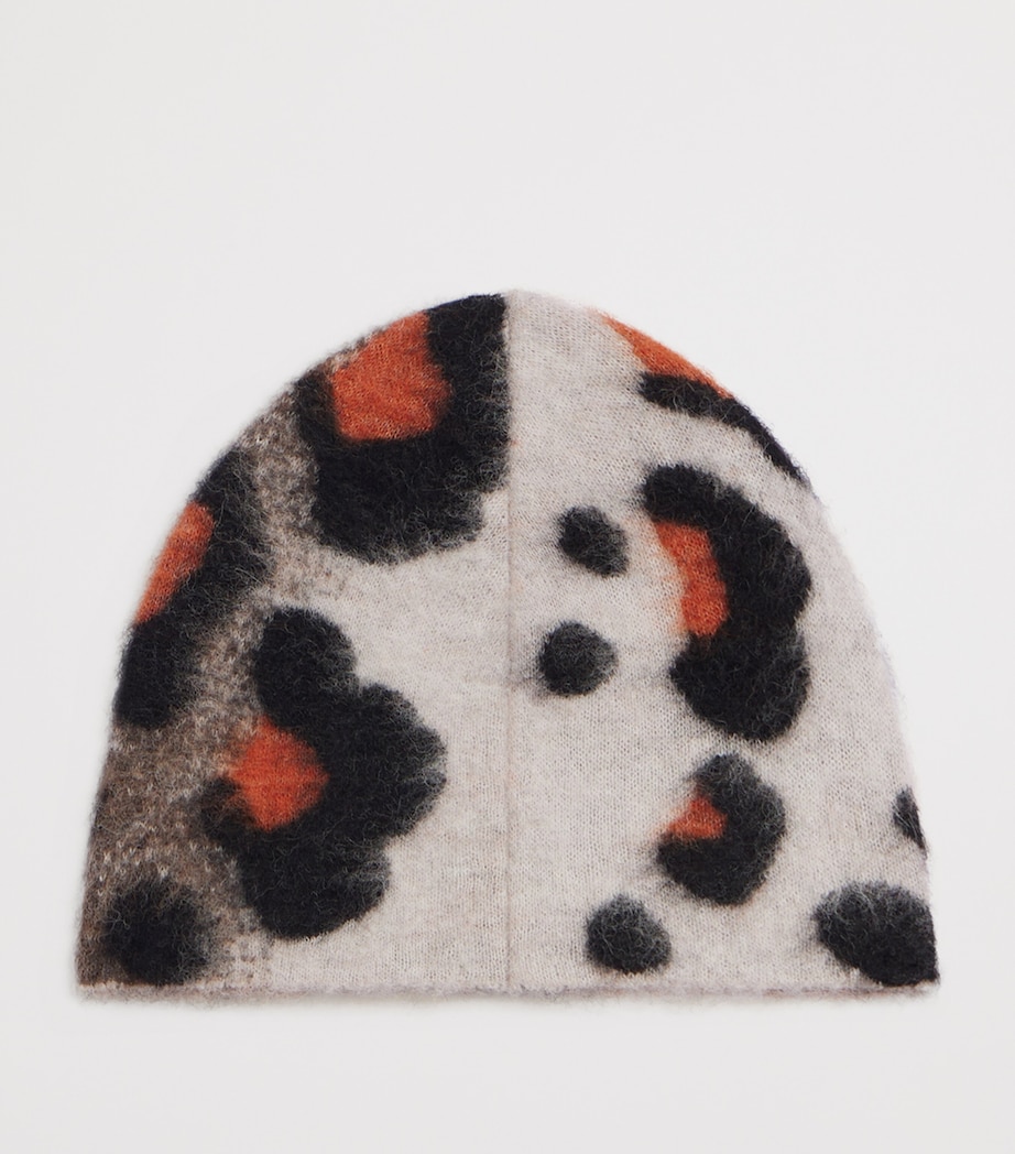 Givenchy Wool-Blend Leopard Print Beanie Image 2