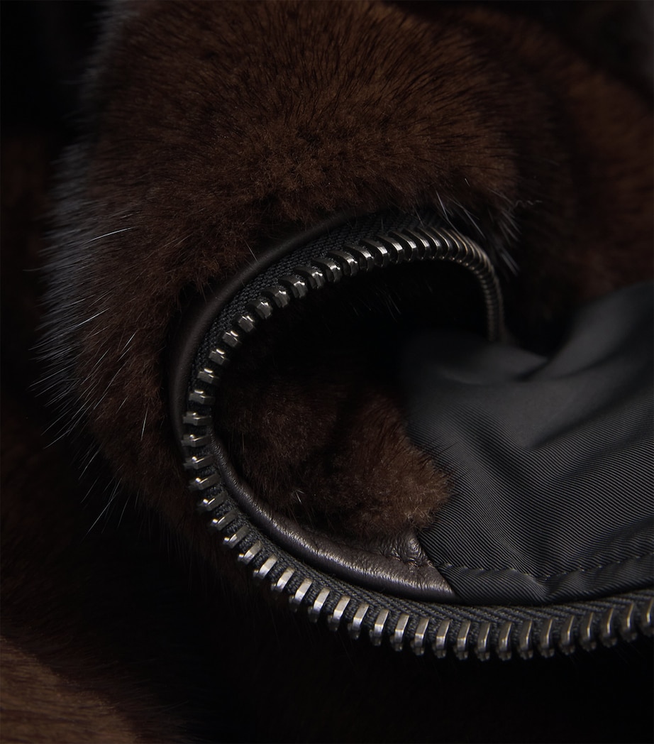 Down-Mink Reversible Puffer Jacket (60cm) B1163 Image 5