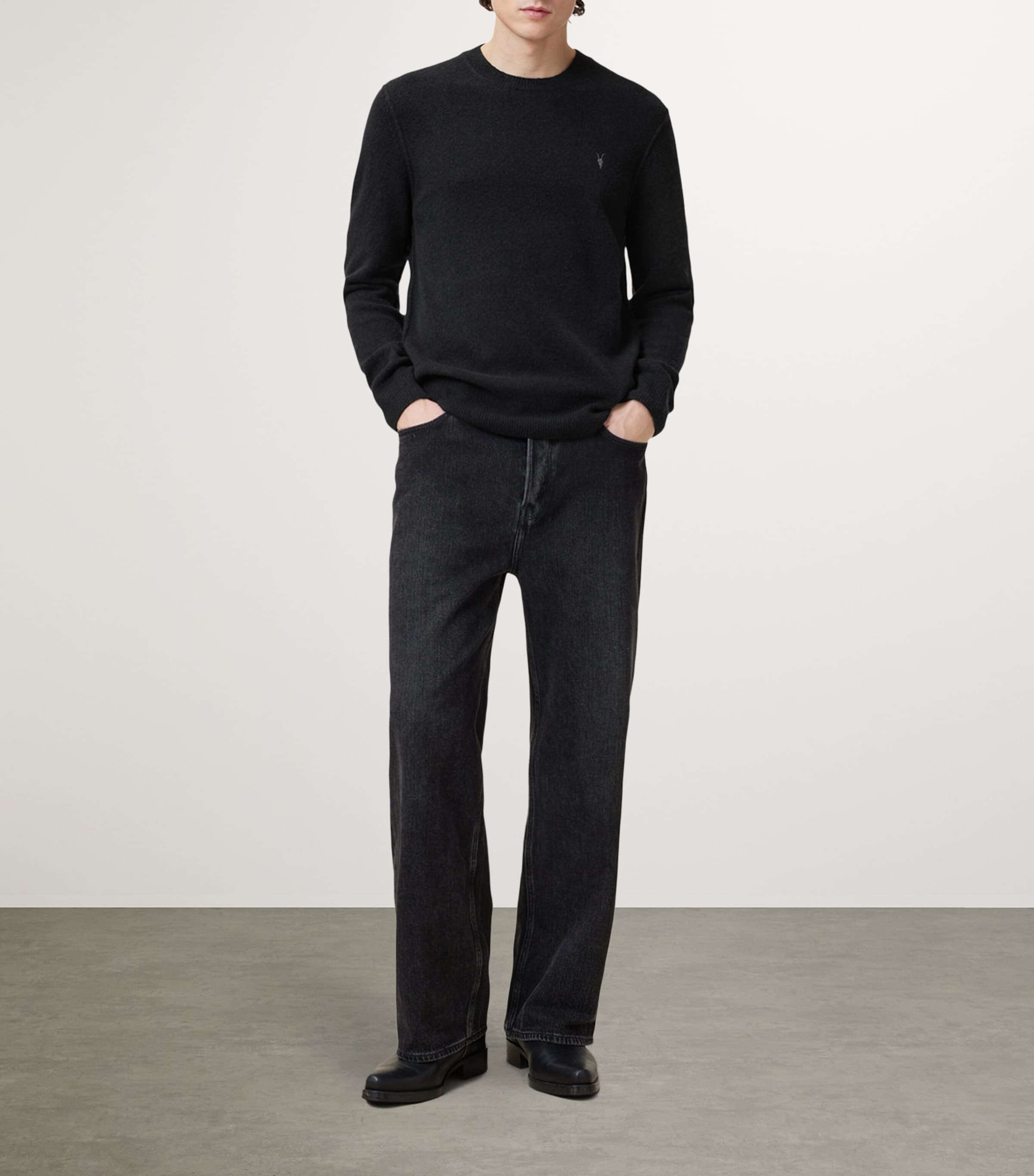 Crew-Neck Statten Sweater BLACK Image 2