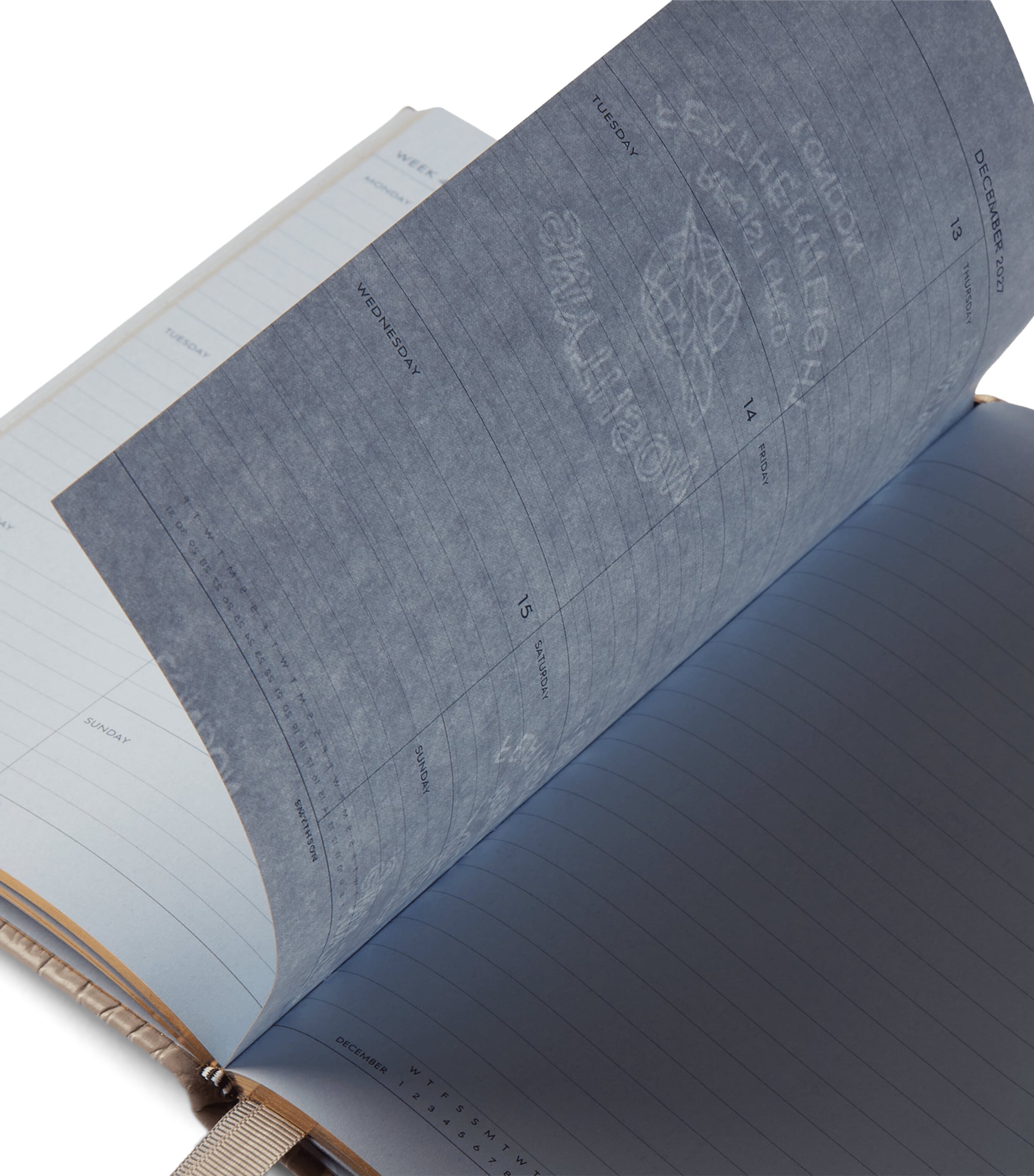 Smythson Leather Soho Weekly Diary 2027 Sandstone Image 3