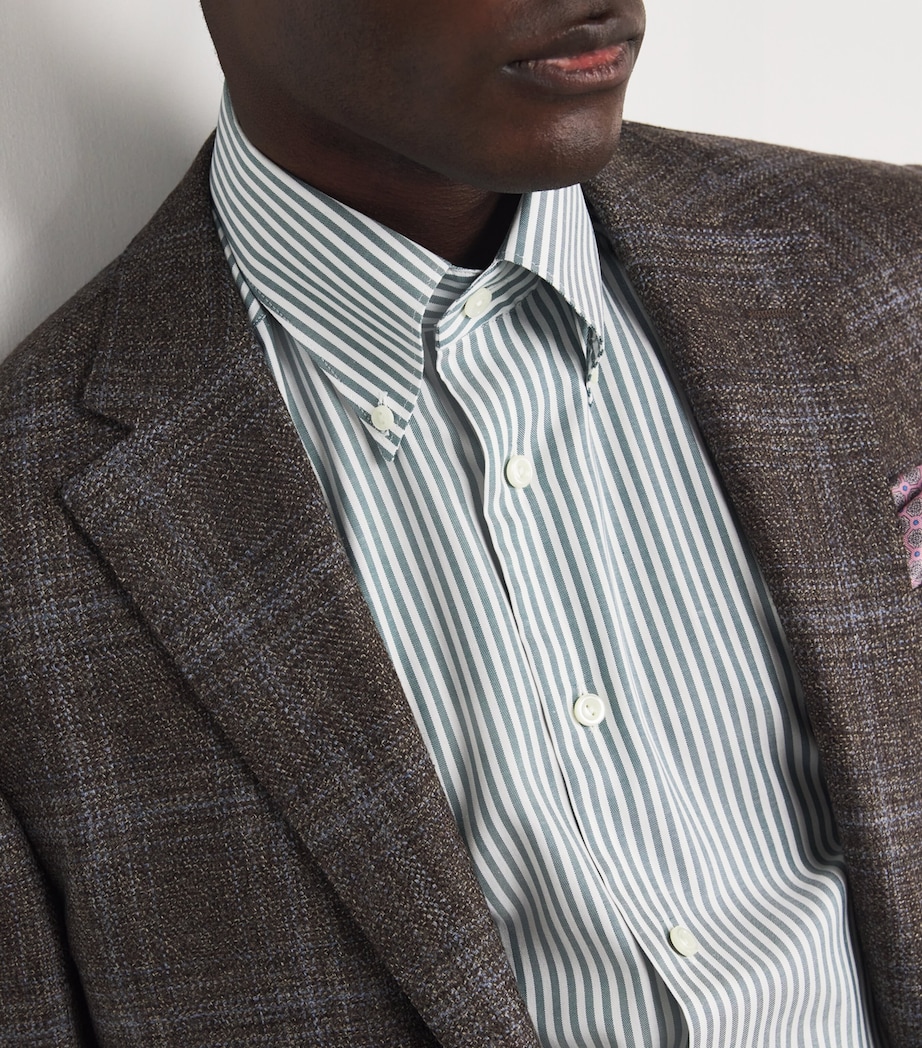 Cotton Stripe Signature Oxford Shirt MID GREEN Image 6