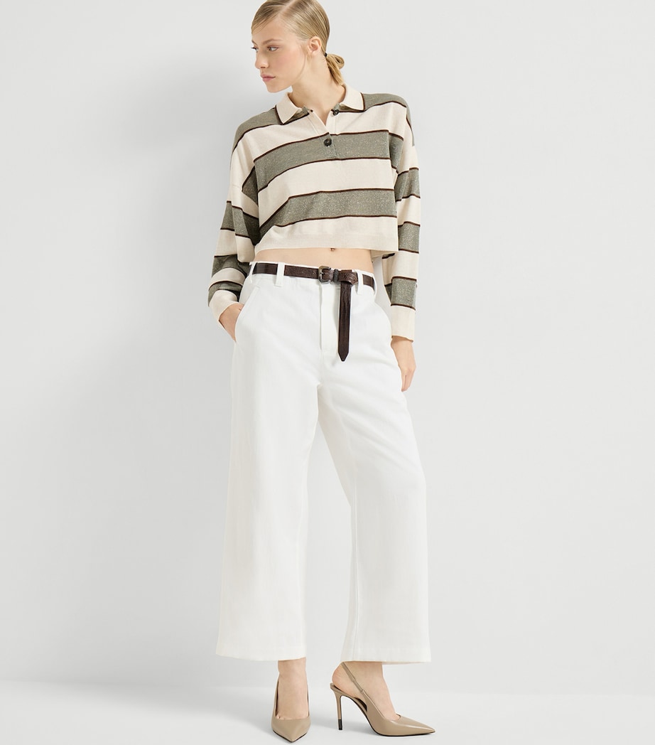 Cotton-Linen Gabardine Chinos C600 Image 4