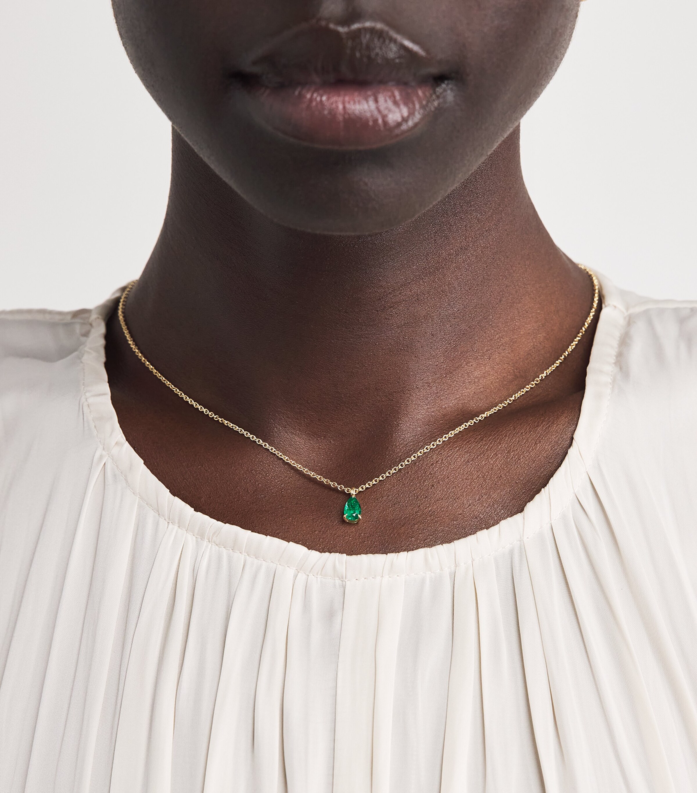 Anita Ko Yellow Gold and Emerald Pendant Necklace Yellow Gold Image 4