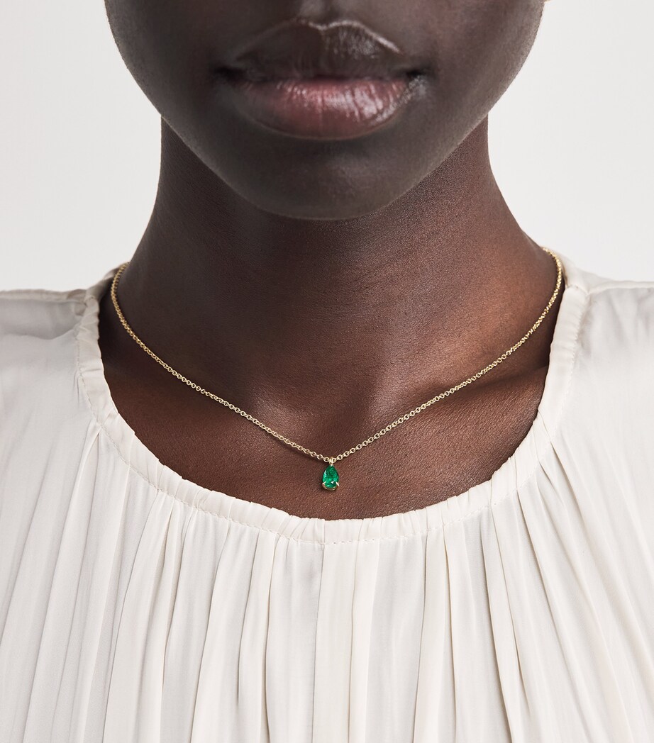 Anita Ko Yellow Gold and Emerald Pendant Necklace Yellow Gold Image 4