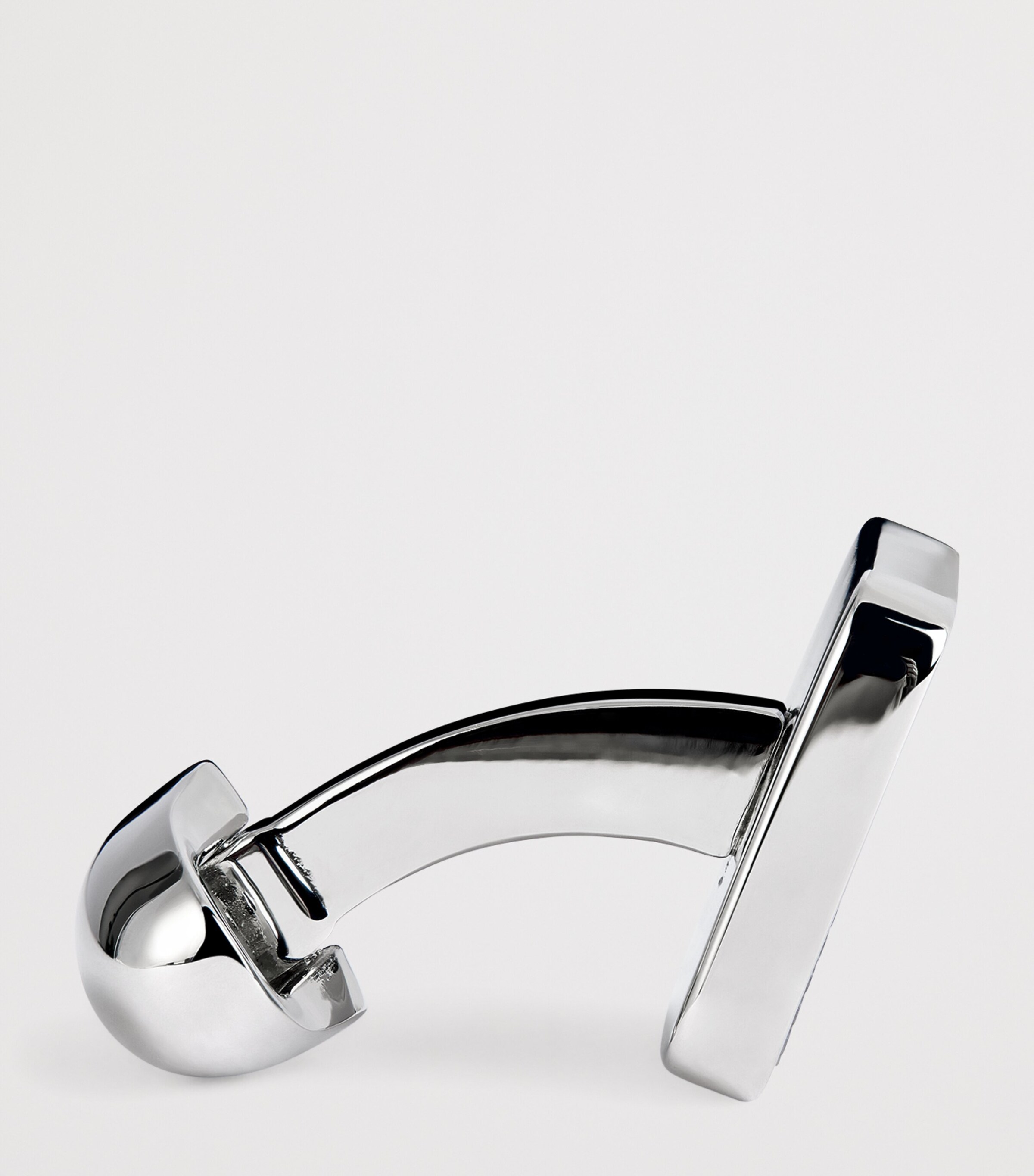 Babette Wasserman Mother-Of-Pearl Herringbone Cufflinks Silver Image 4