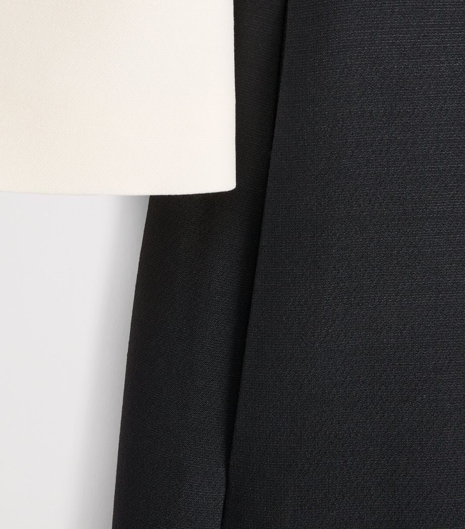 Wool-Silk Crepe Midi Dress 0NA Image 7