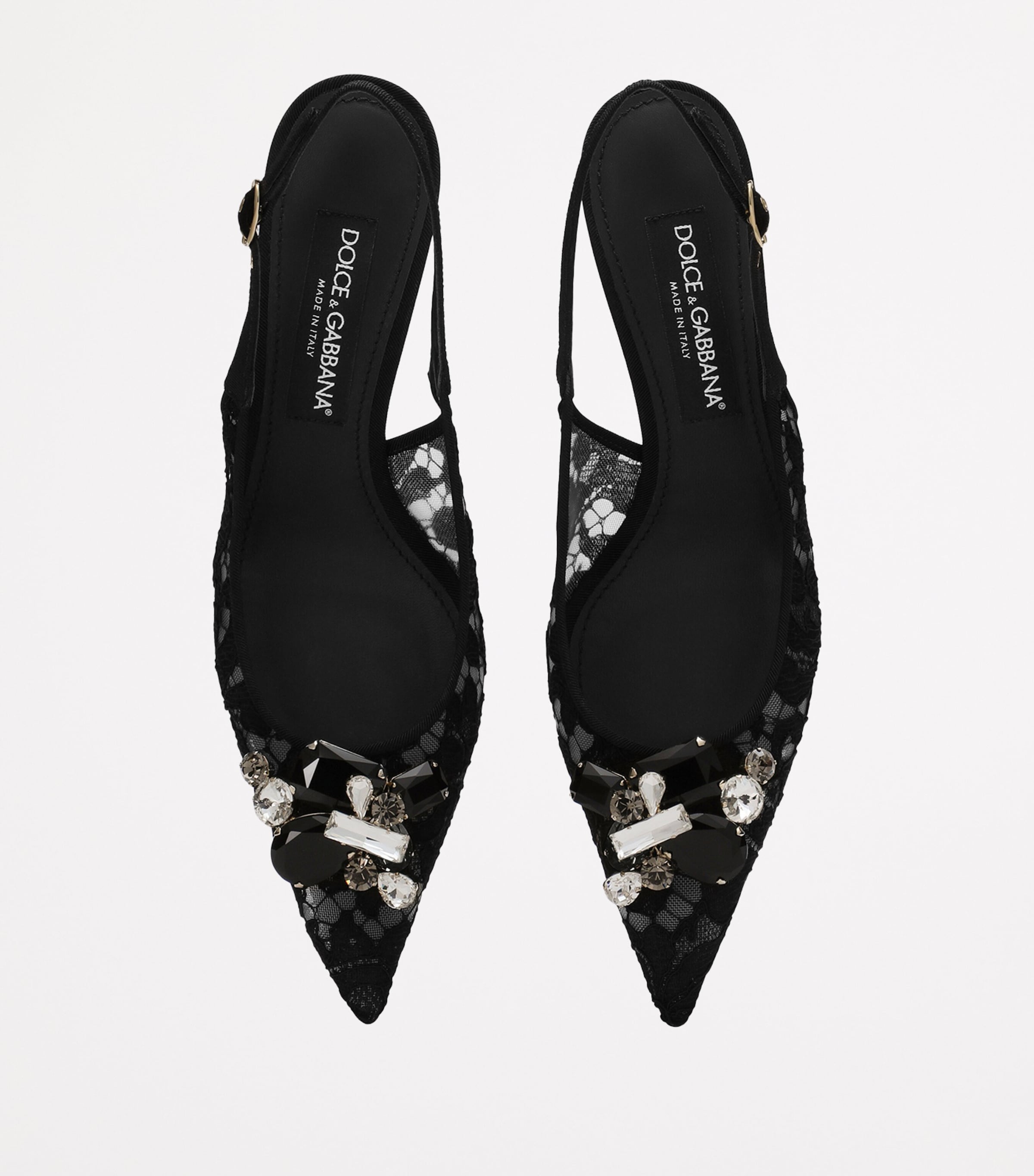 Lace Embellished Slingback Sandals 60 80240-APRICOT Image 3