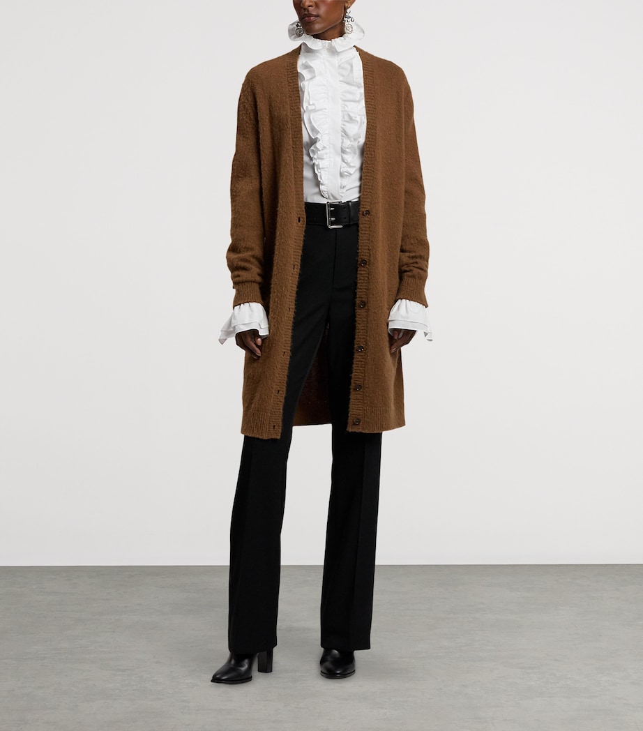 Cashmere-Alpaca Long Cardigan COGNAC Image 5