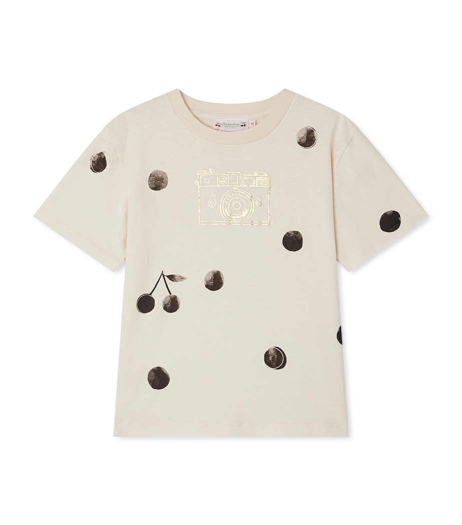 Organic Cotton Polka-Dot T-Shirt (4-14 Years) UPB IVOIRE Image 1