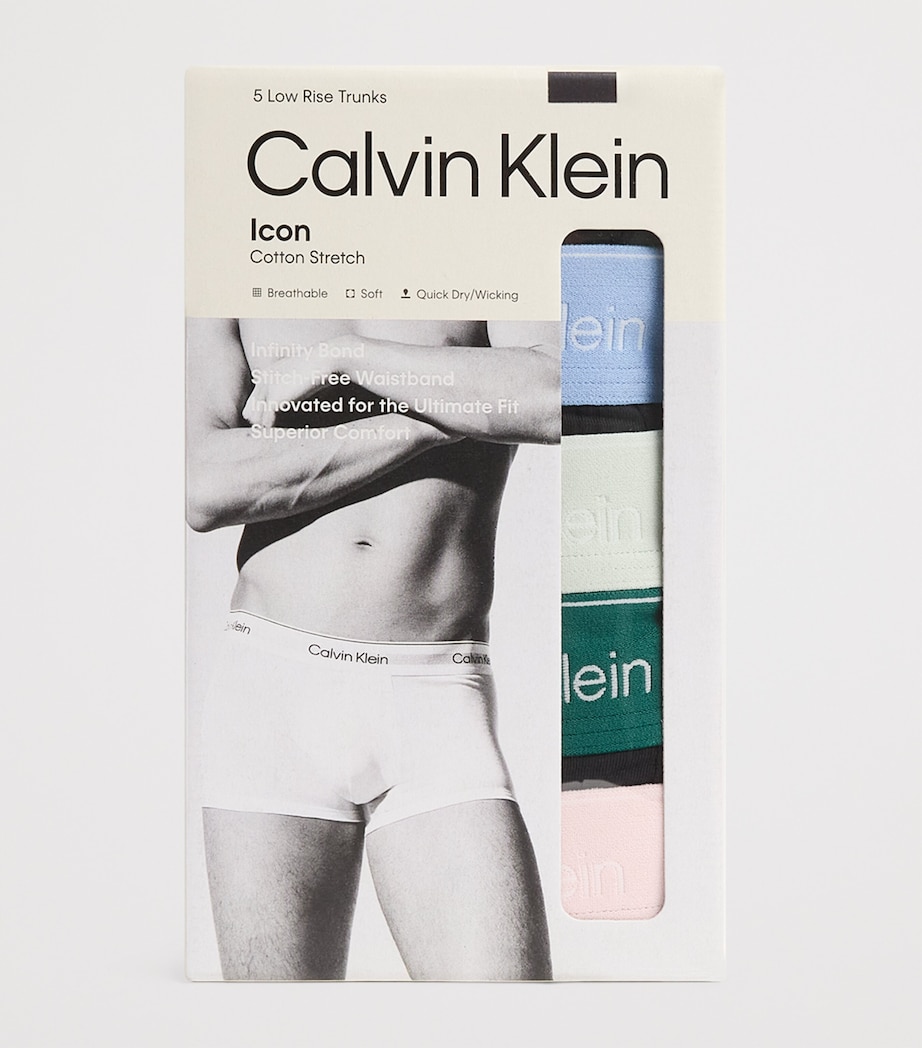 Stretch-Cotton Low-Rise Trunks (Pack of 5) 2WHBLACK Image 4