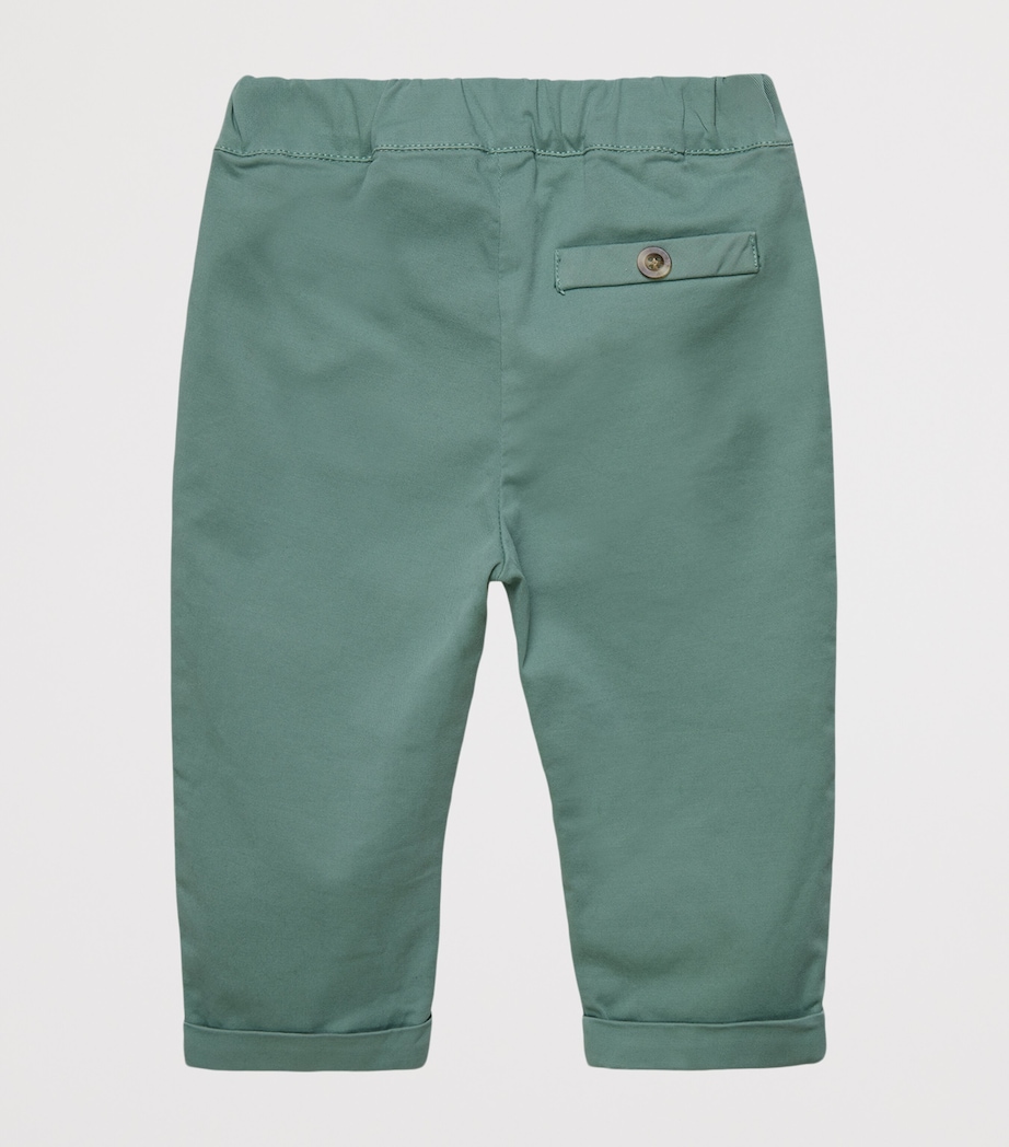 Trotters Stretch-Cotton Jacob Trousers (3-24 Months) Sage Image 2