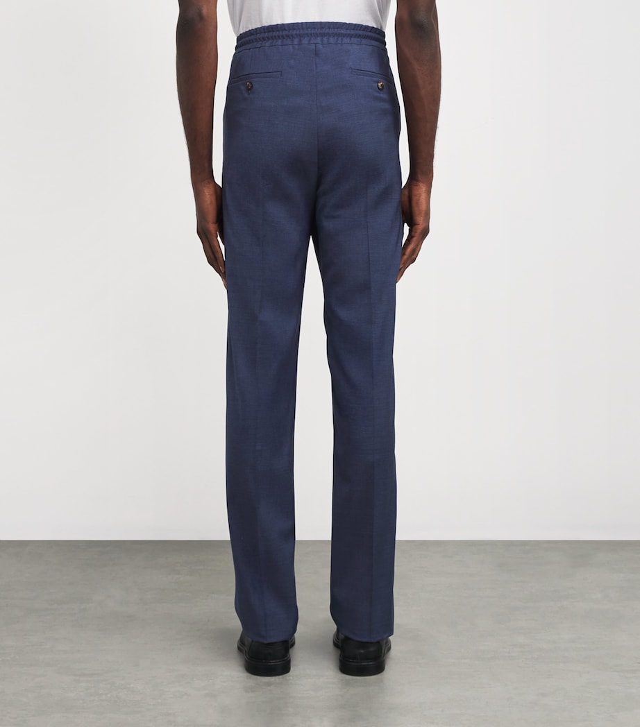 Wool Drawstring Trousers 08 BLU Image 4