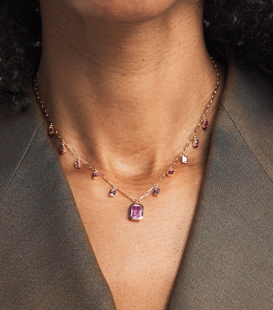 Rose Gold and Sapphire Illusion Choker ROSE GOLD Image 2