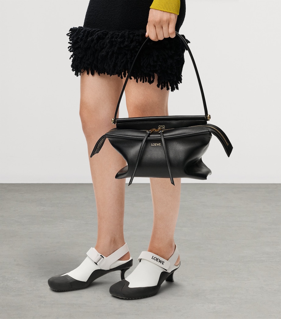LOEWE Small Leather Whisker Shoulder Bag Black Image 2