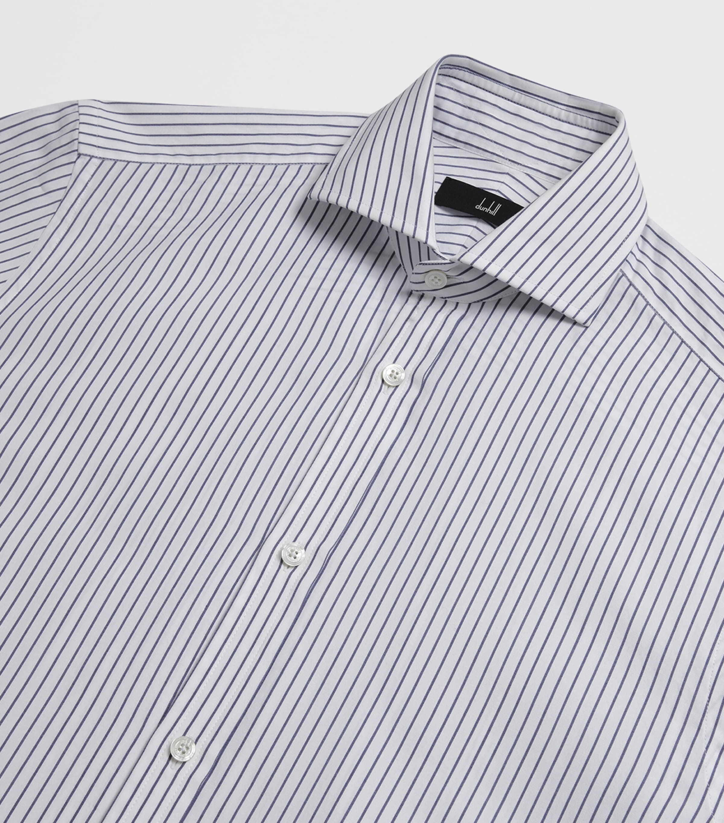 Cotton Stripe Shirt 417WHITE NAVY Image 5