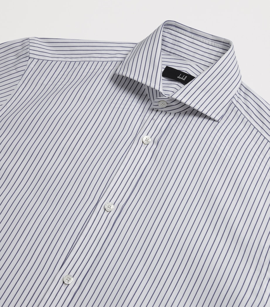 Cotton Stripe Shirt 417WHITE NAVY Image 5