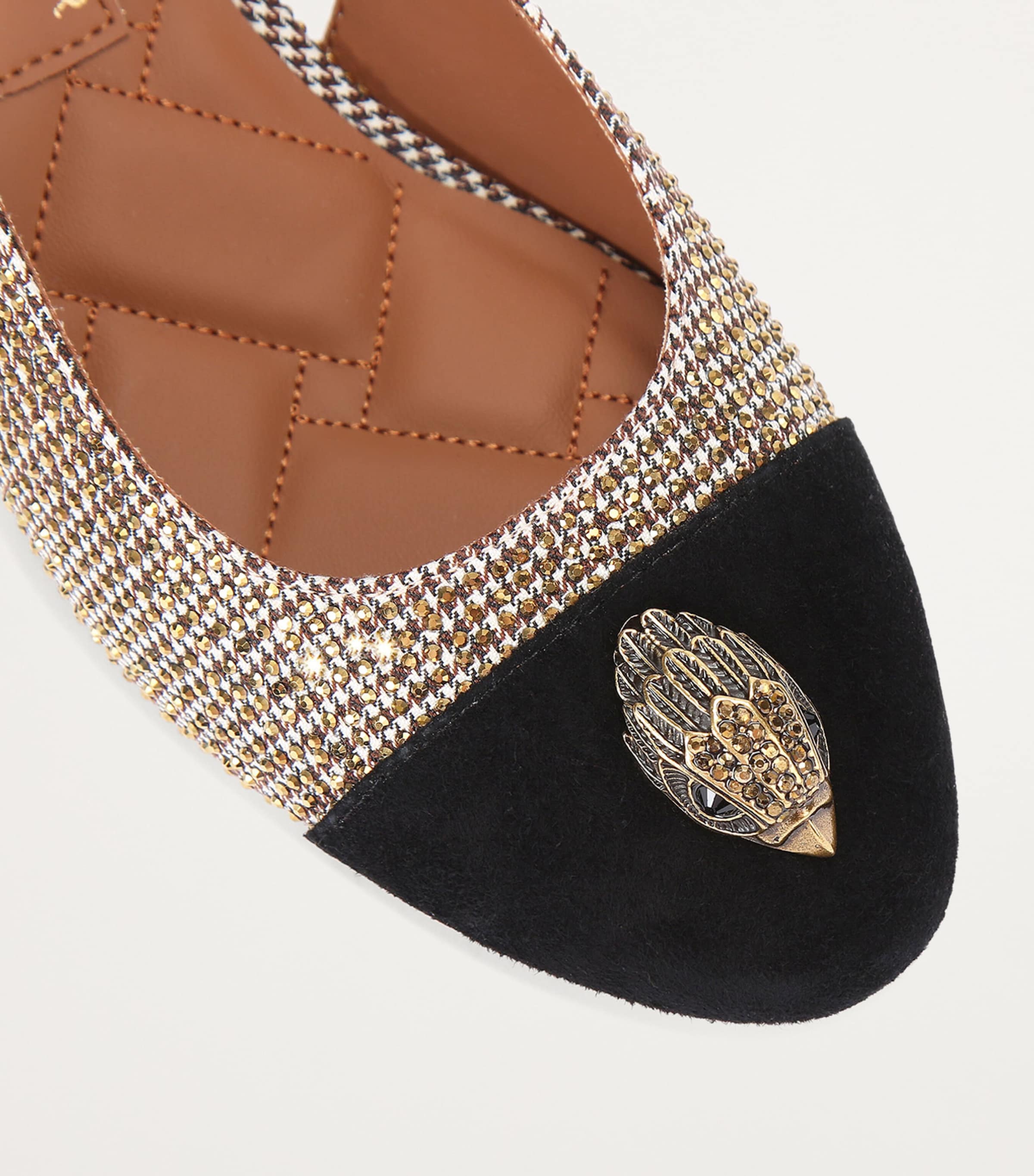 Kurt Geiger London Sloane Slingback Heels Beige Comb Image 3