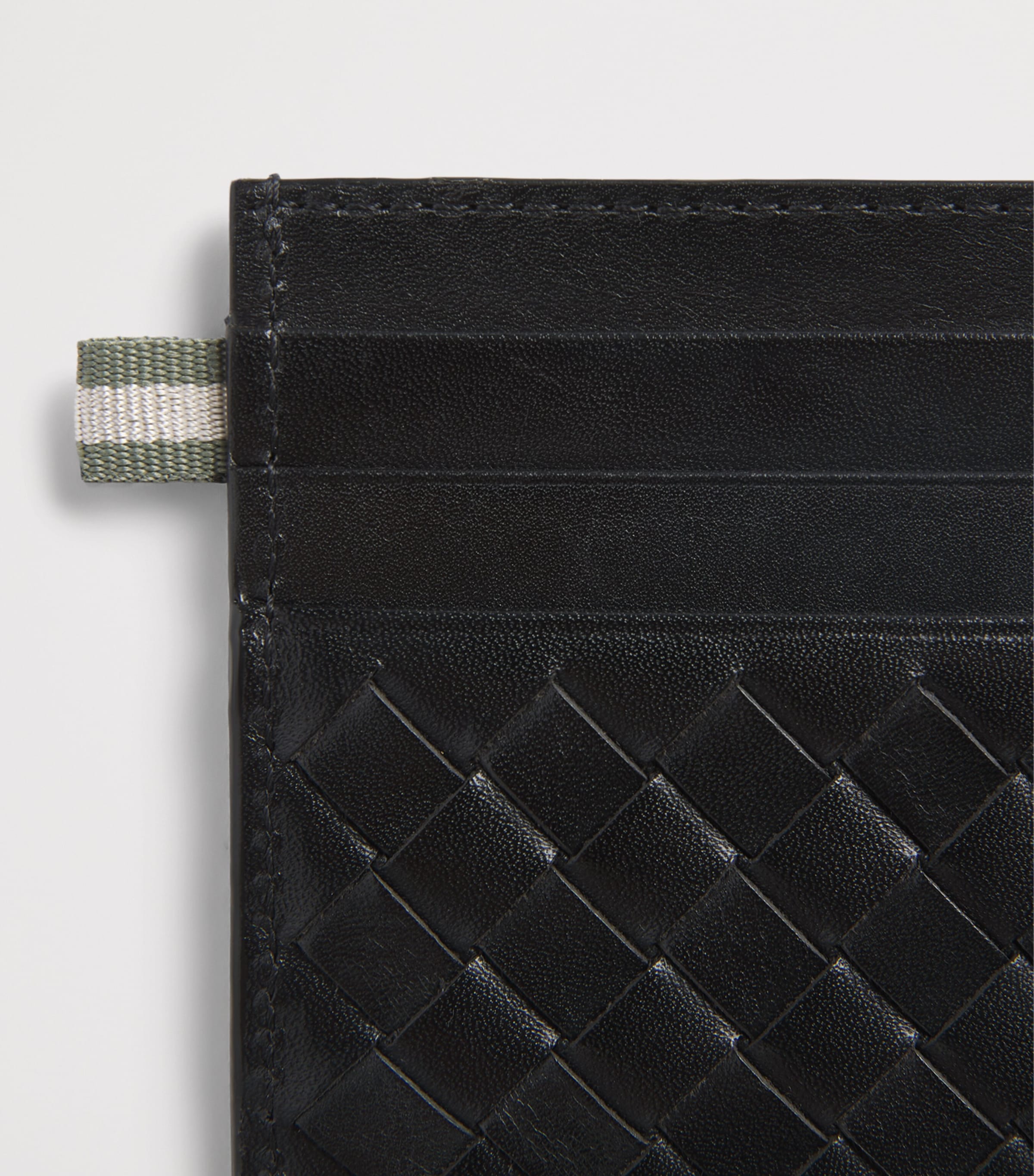 Officine Creative Woven Leather Card Holder Nero Image 3