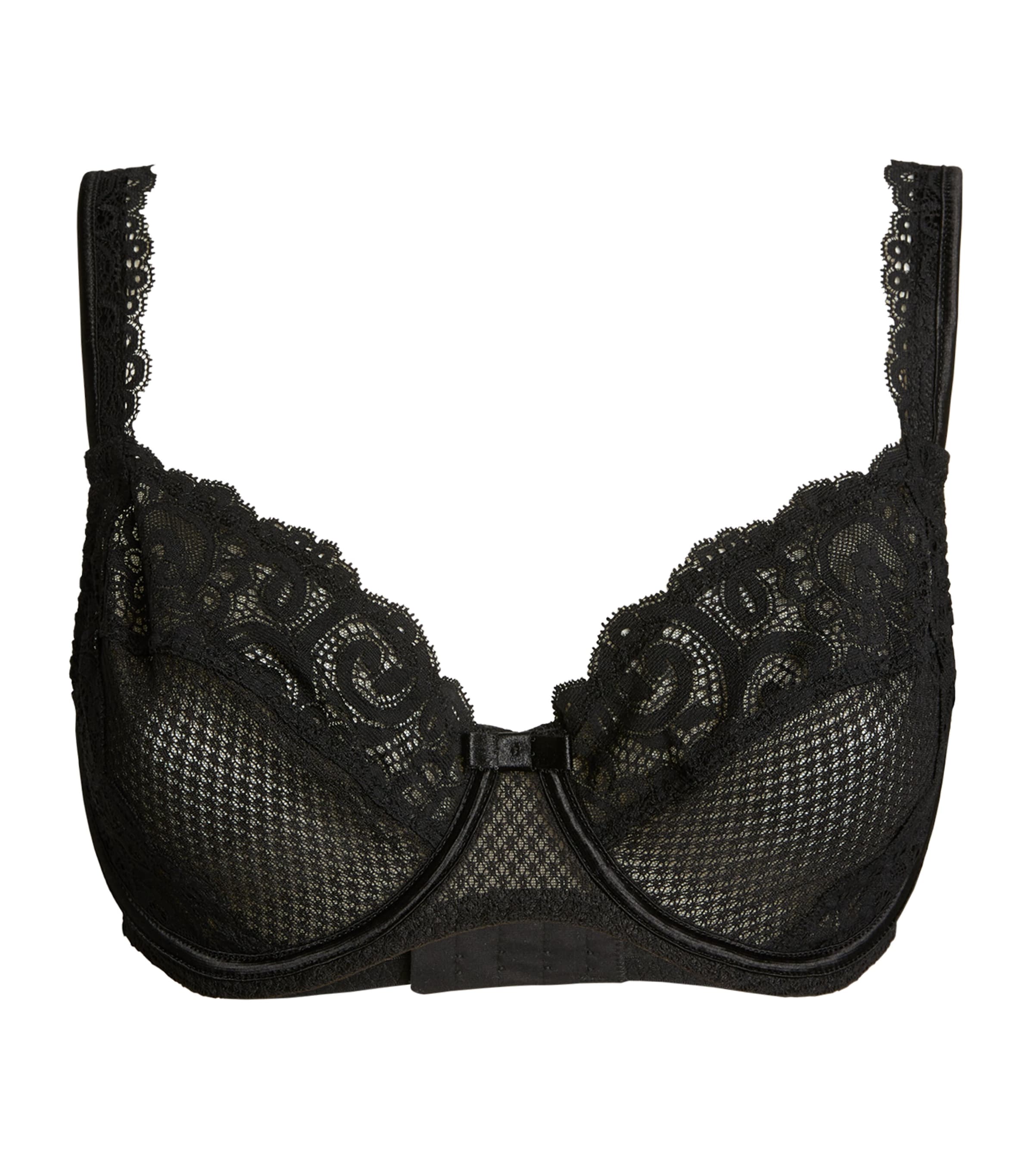 Maison Lejaby Lace-trim Underwired Bra In Black