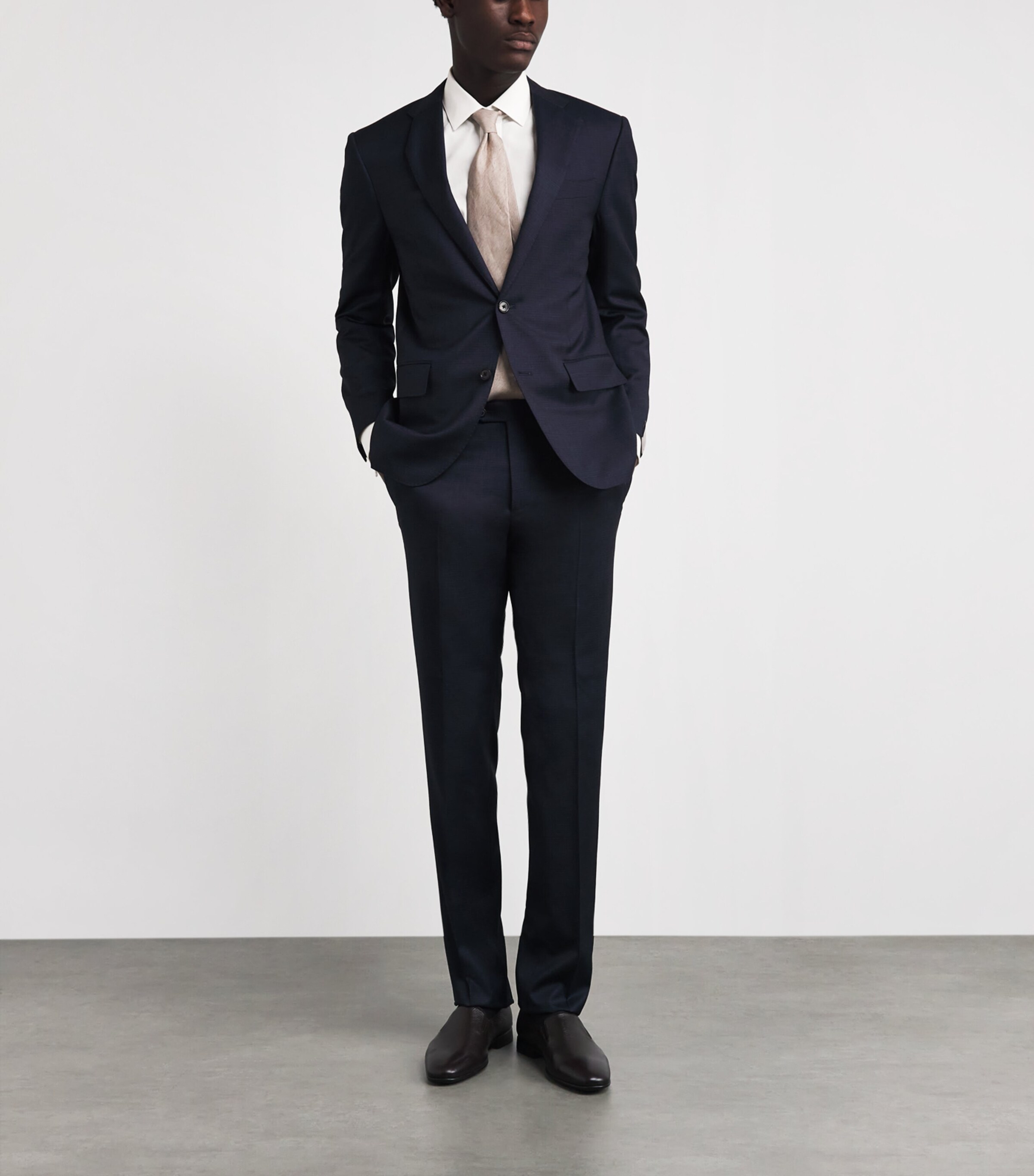 Corneliani Mens Cotton Evening Shirt White Image 2