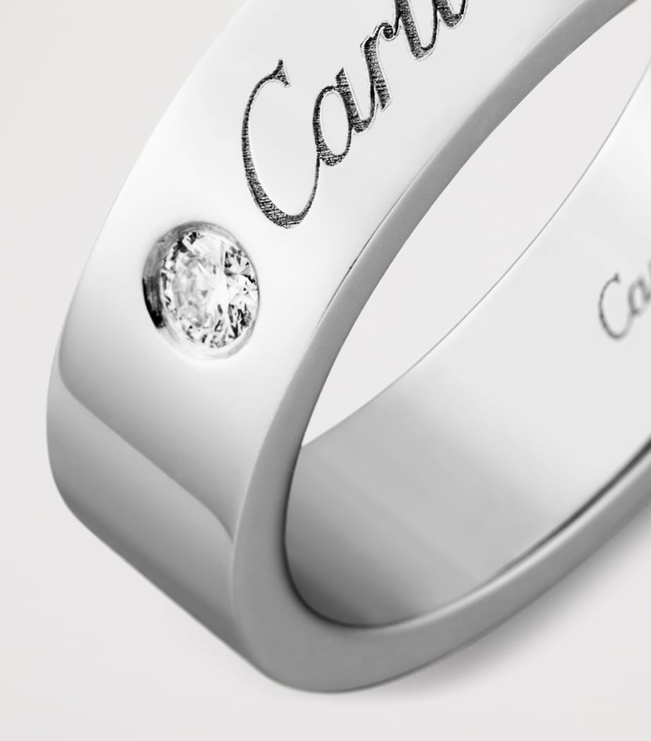 Cartier Platinum and Diamond C de Cartier Wedding Band (5mm) Platinum Image 5