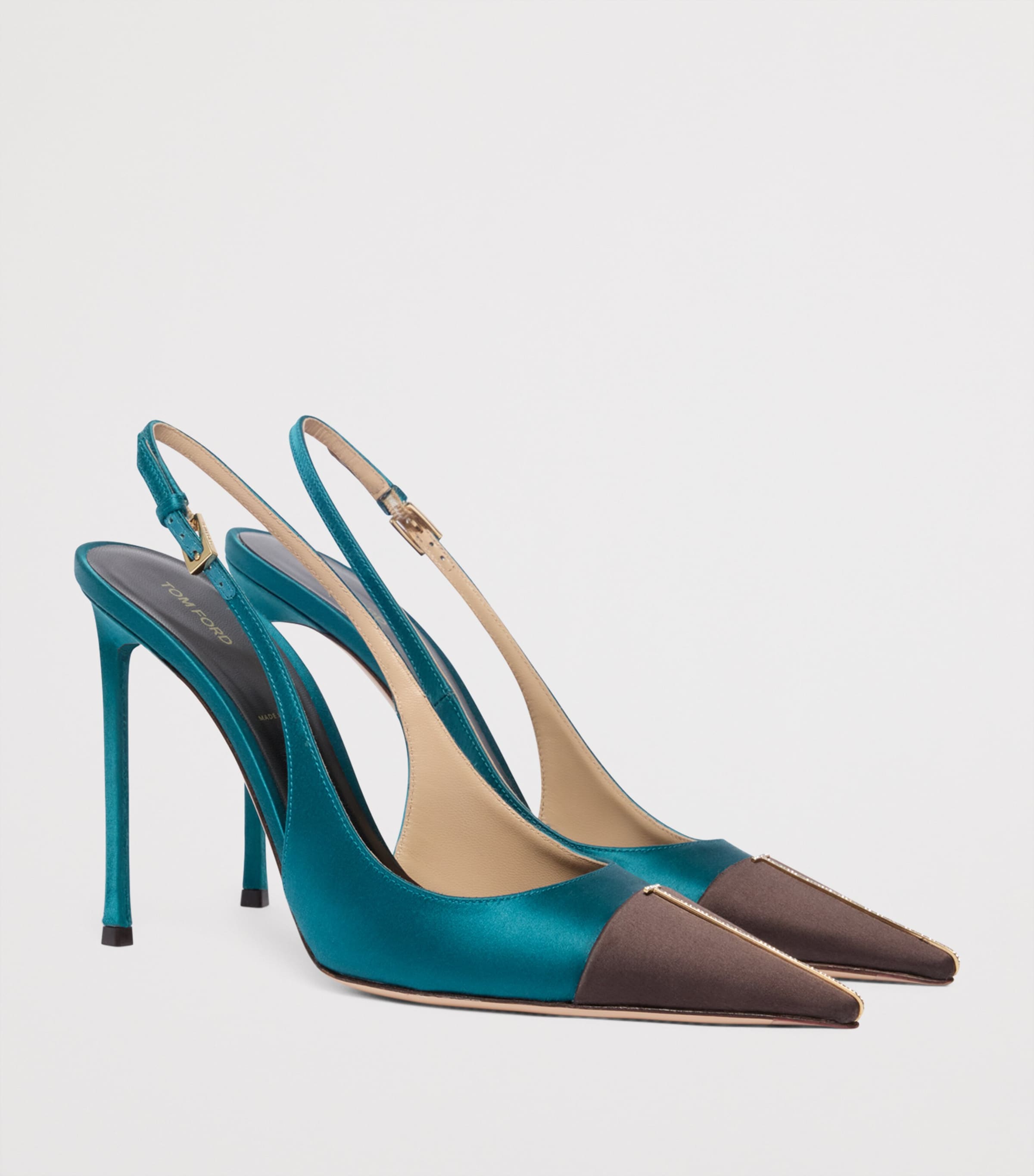 TOM FORD Satin T Slingback Pumps Gef Image 2