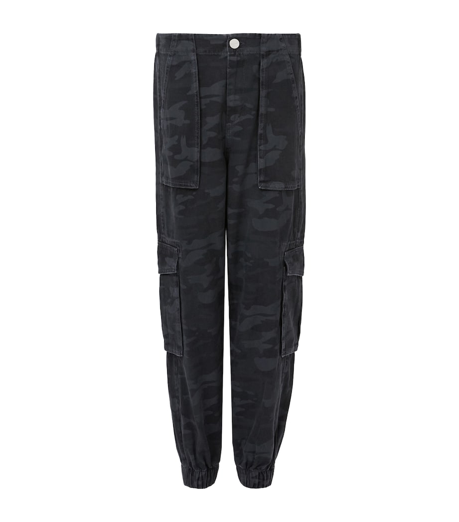 Printed Freda Cargo Trousers CAMO INK BLUE Image 1