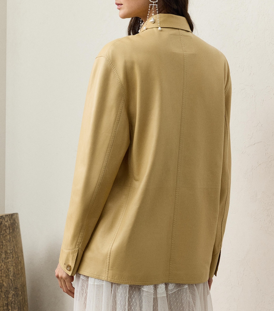 Leather Adrianna Jacket LIGHT SAND Image 3