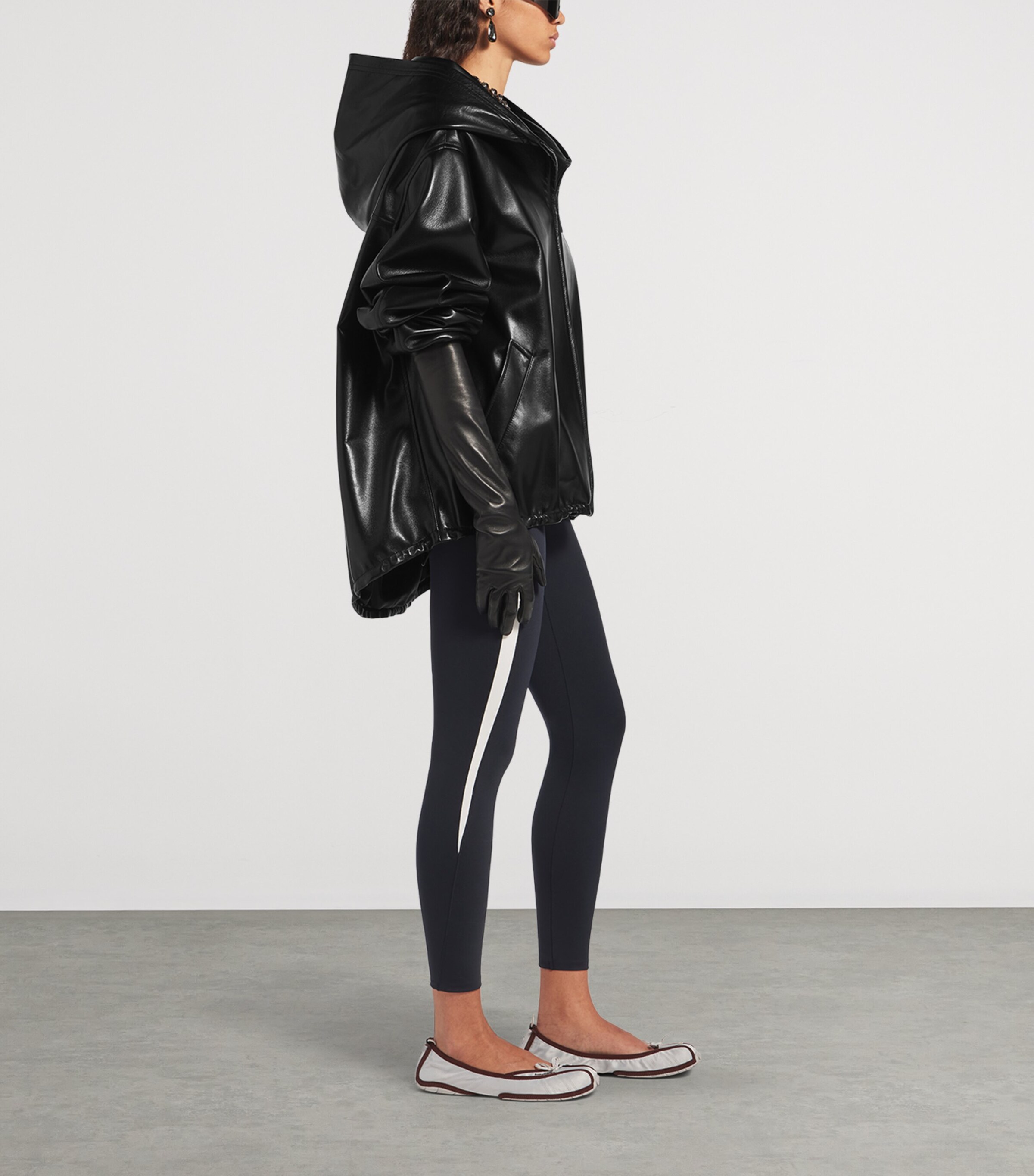 Balenciaga Womens Lambskin Hoodie Image 4