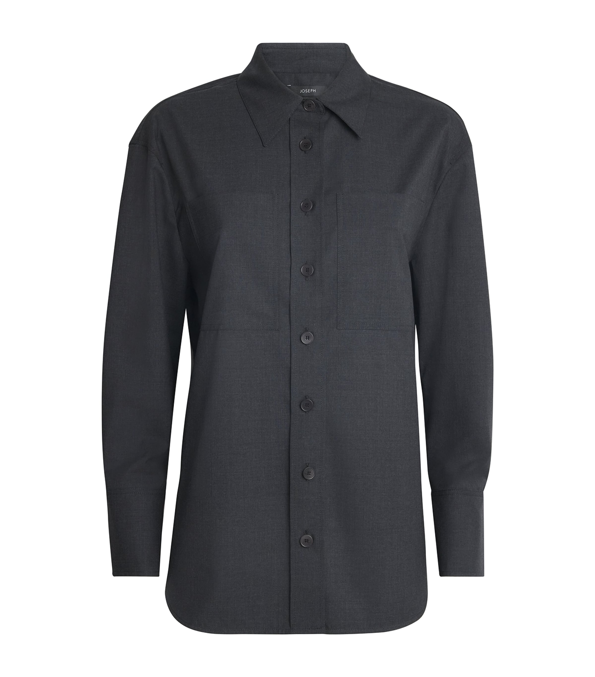 Joseph Virgin Wool Herold Blouse In Gray