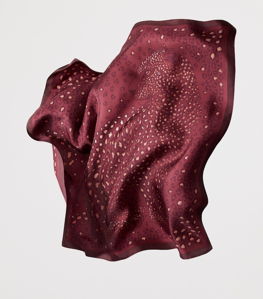 Silk Panthère Dots Scarf GRAPE Image 2