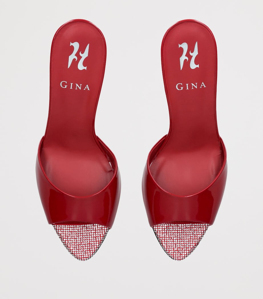 Gina Leather Marmont Heeled Mules 85 Red Image 4