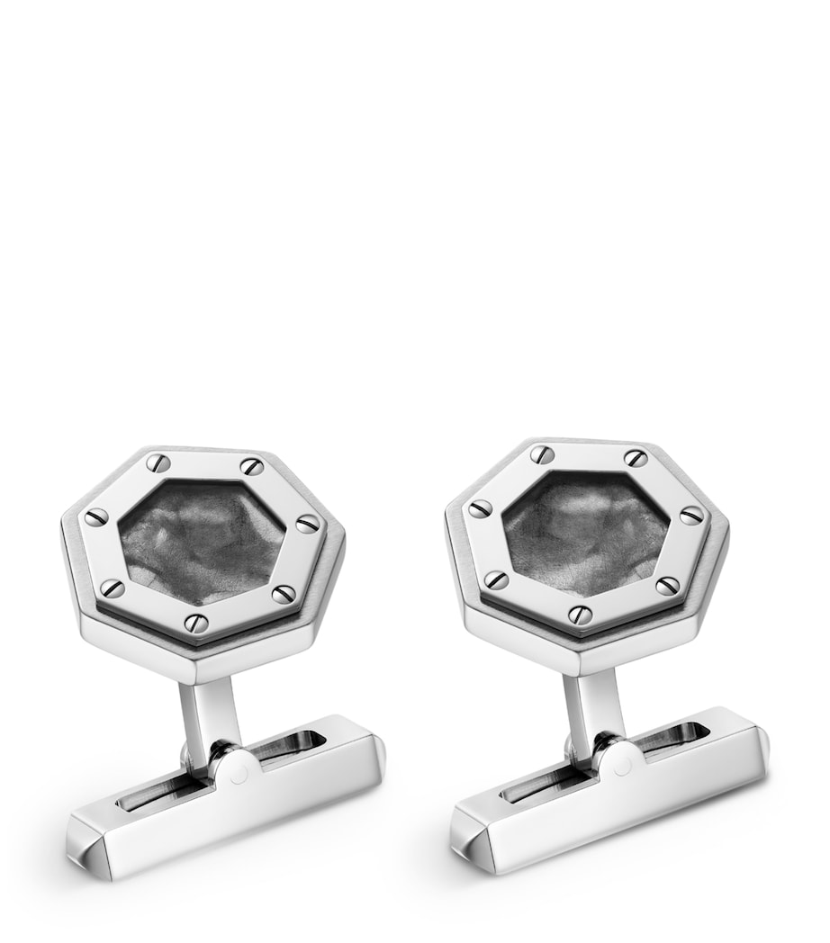 Cartier Sterling Silver Santos de Cartier Cufflinks Grey Image 1