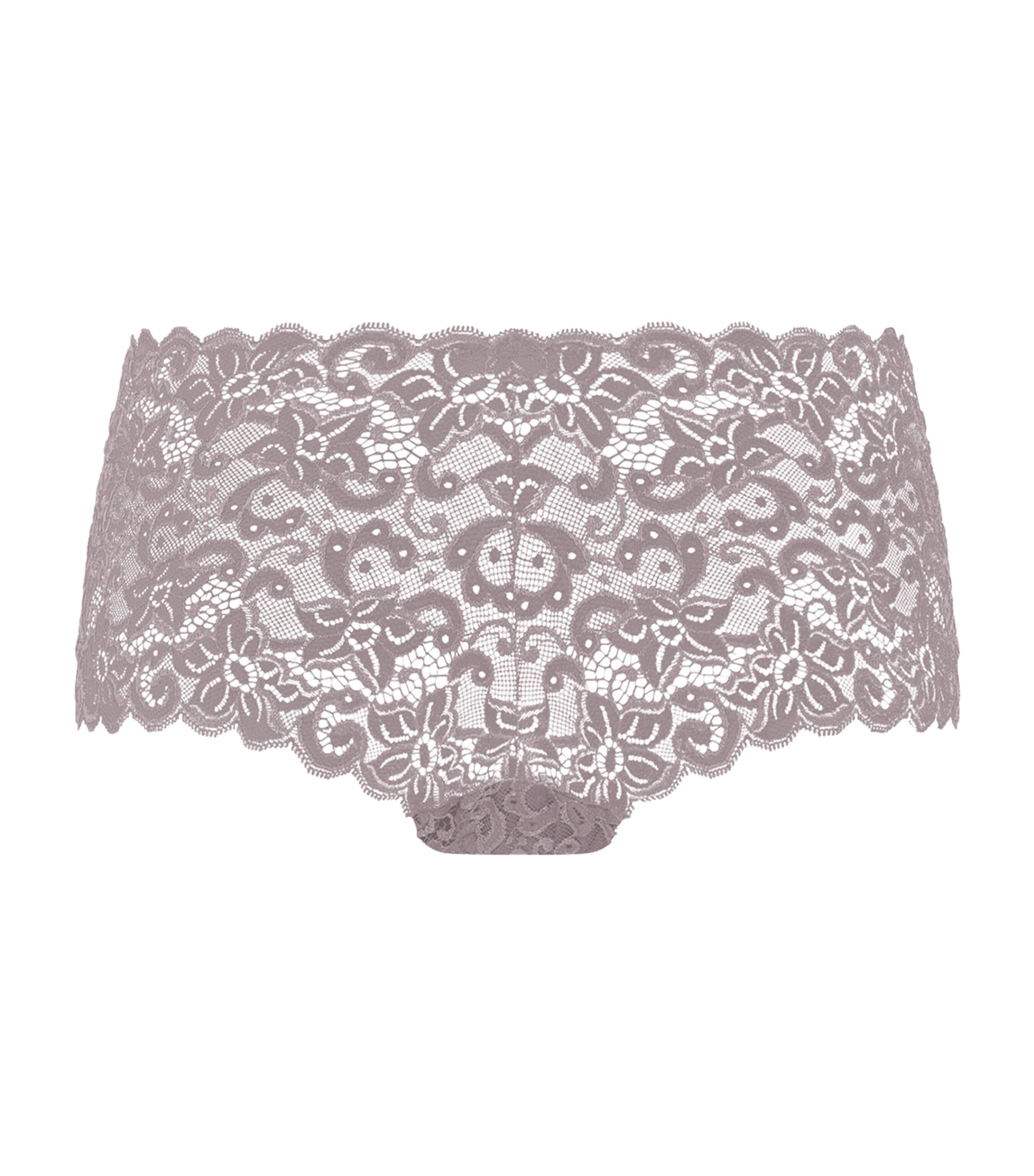 Hanro Womens Lace Moments Maxi Briefs Stormy Rose Image 3