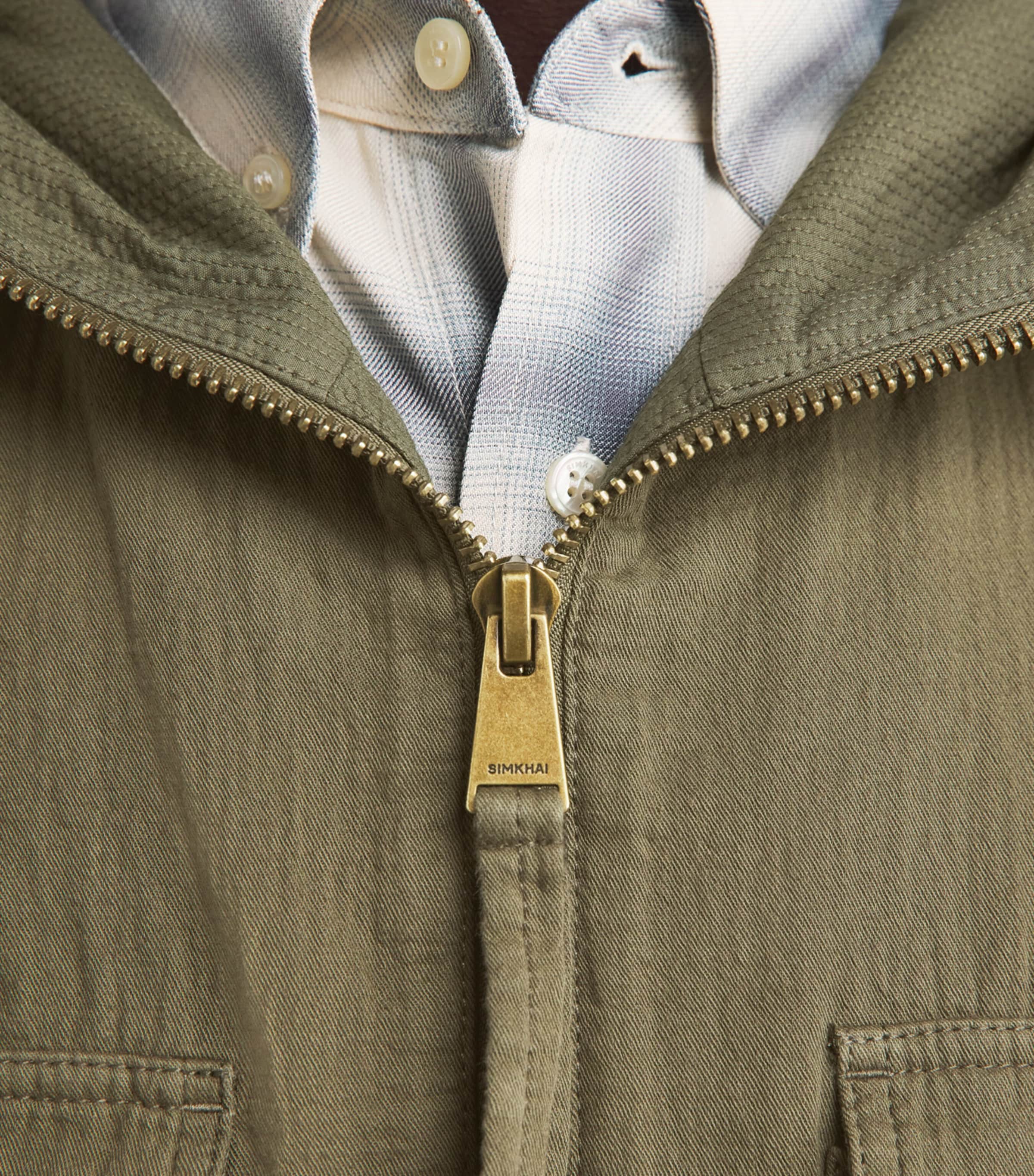 Simkhai Mens Cotton Oversized Iver Field Jacket Olive Image 3