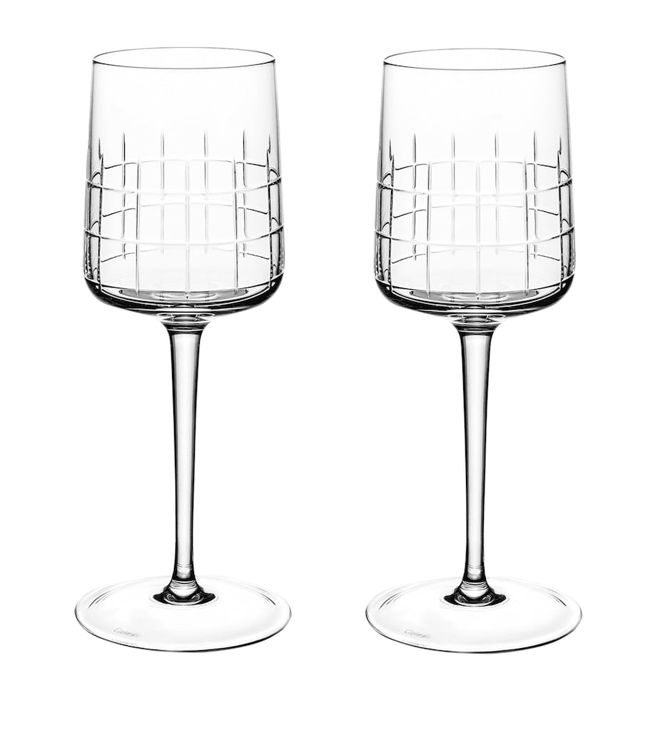 Set of 2 Graphik Crystal Water Goblets (240ml) SILVER Image 1