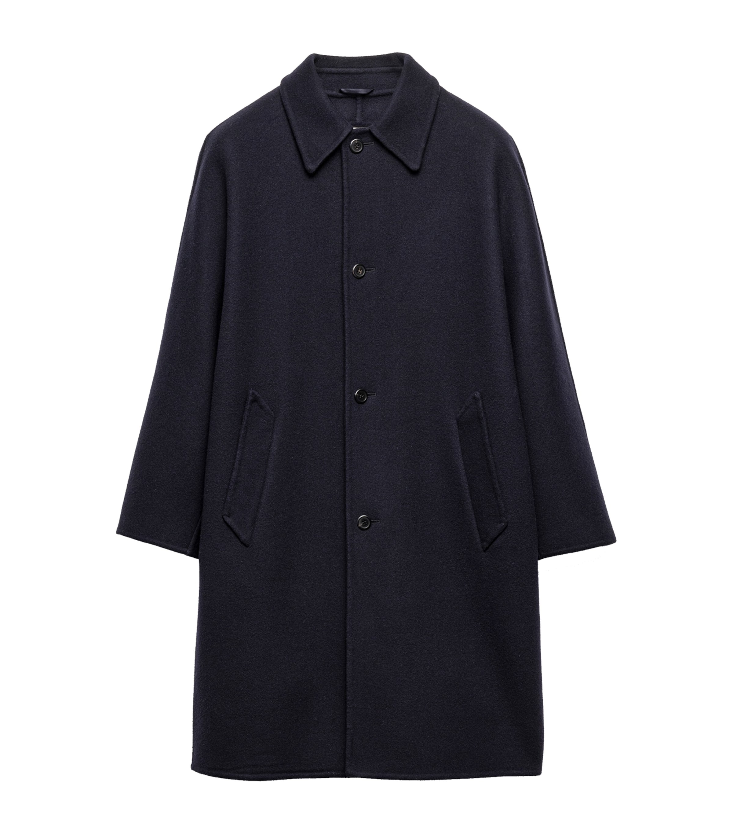 Cashmere-Wool Triangle Cut-Out Coat F0008 Image 1