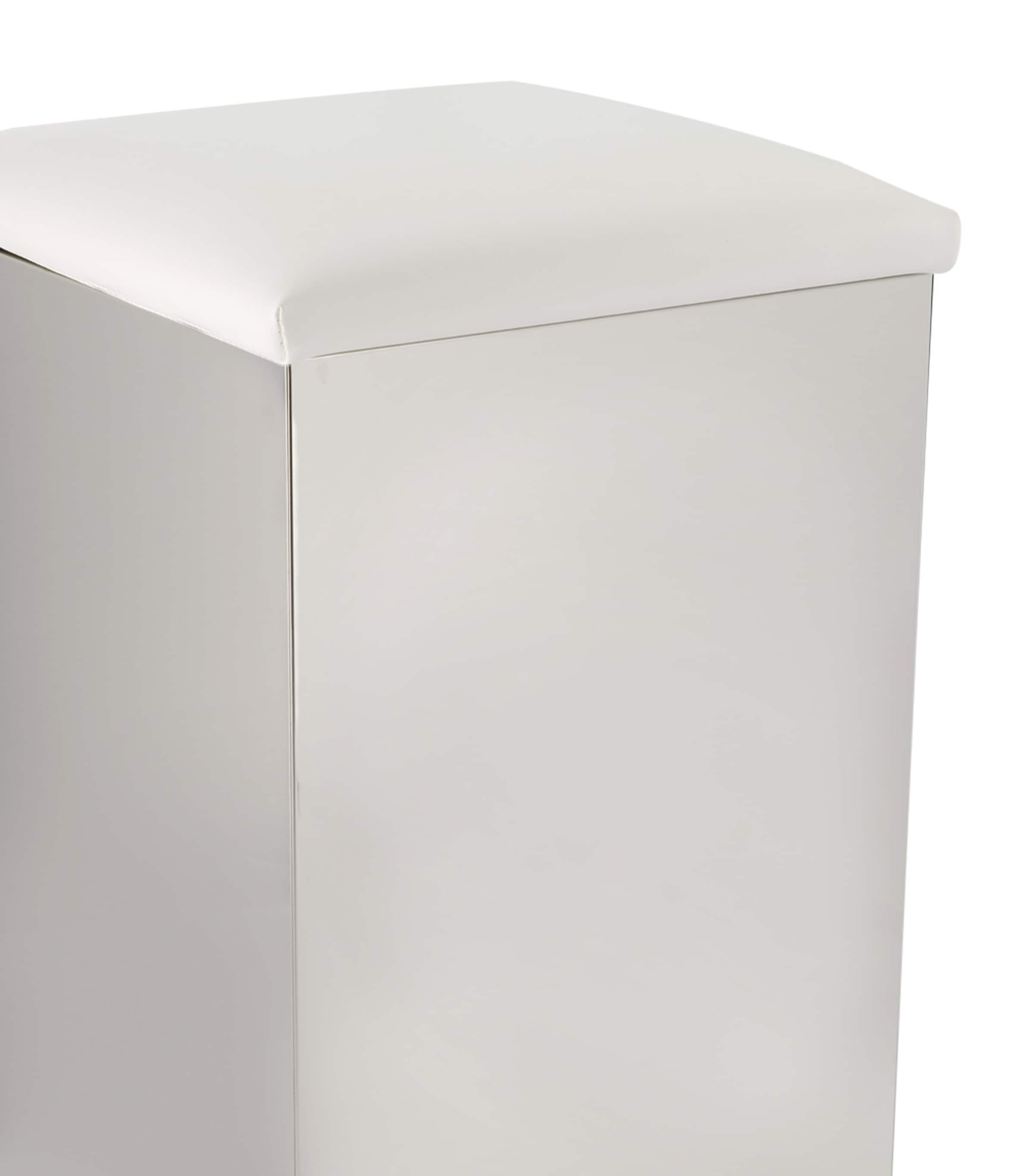 Laundry Bin With Closing Seat SILVER Image 2