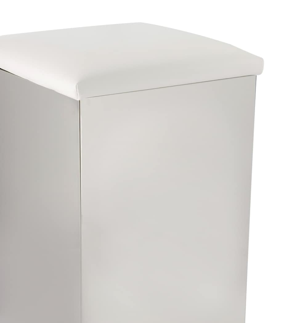 Laundry Bin With Closing Seat SILVER Image 2