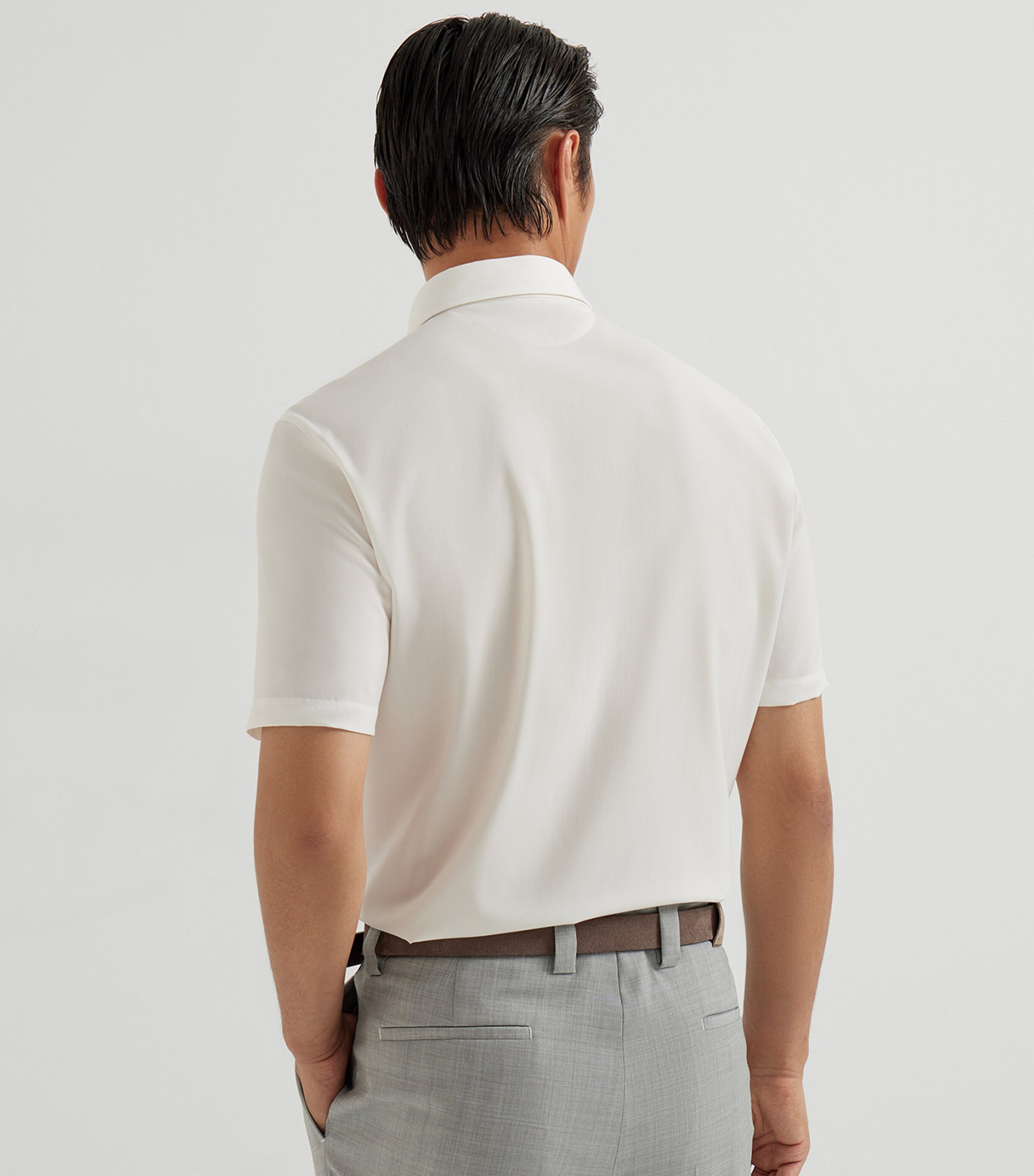 Virgin Wool Polo Shirt CTL60 Image 3