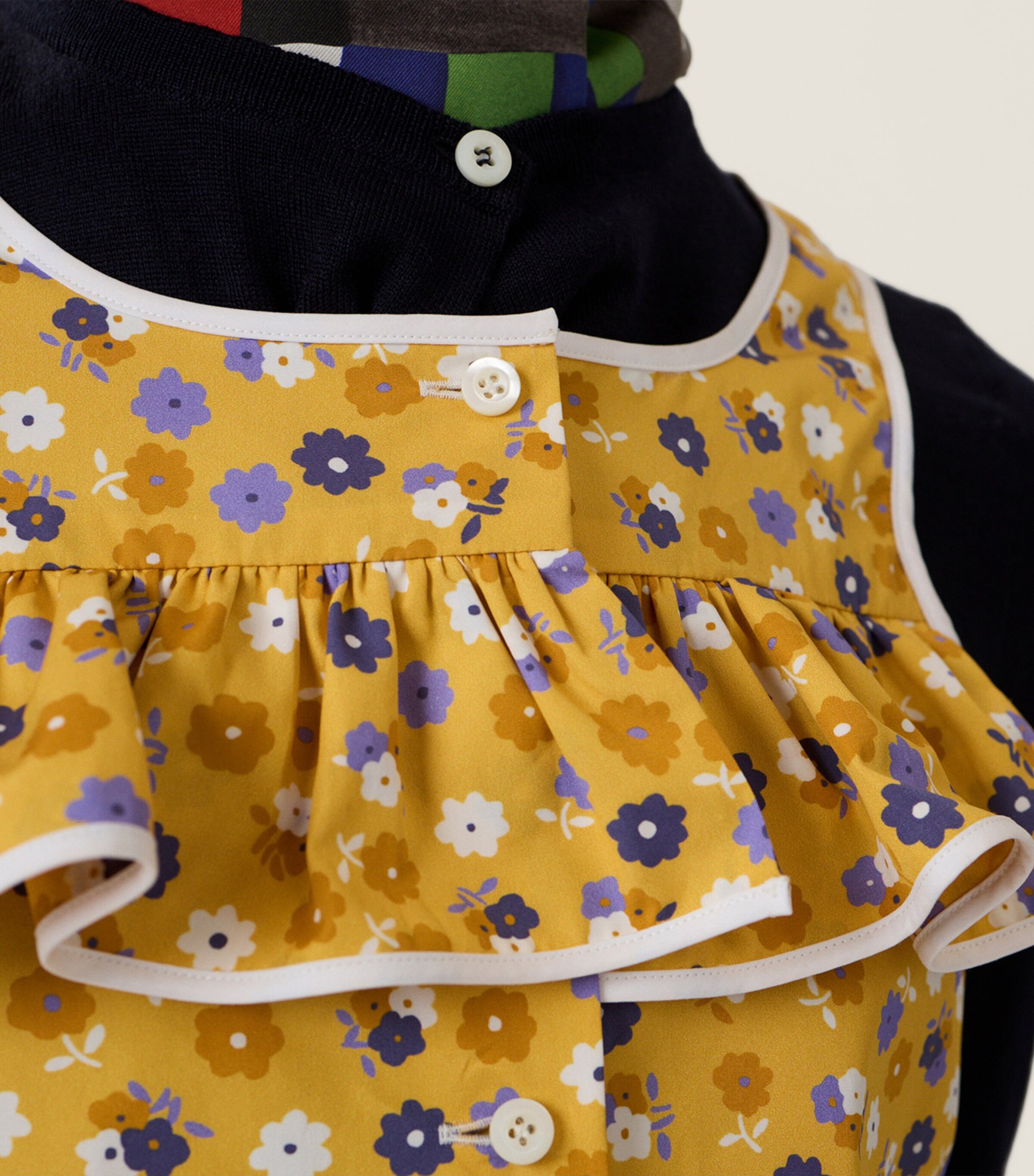 Miu Miu Womens Poplin-Wool Floral Top Image 5