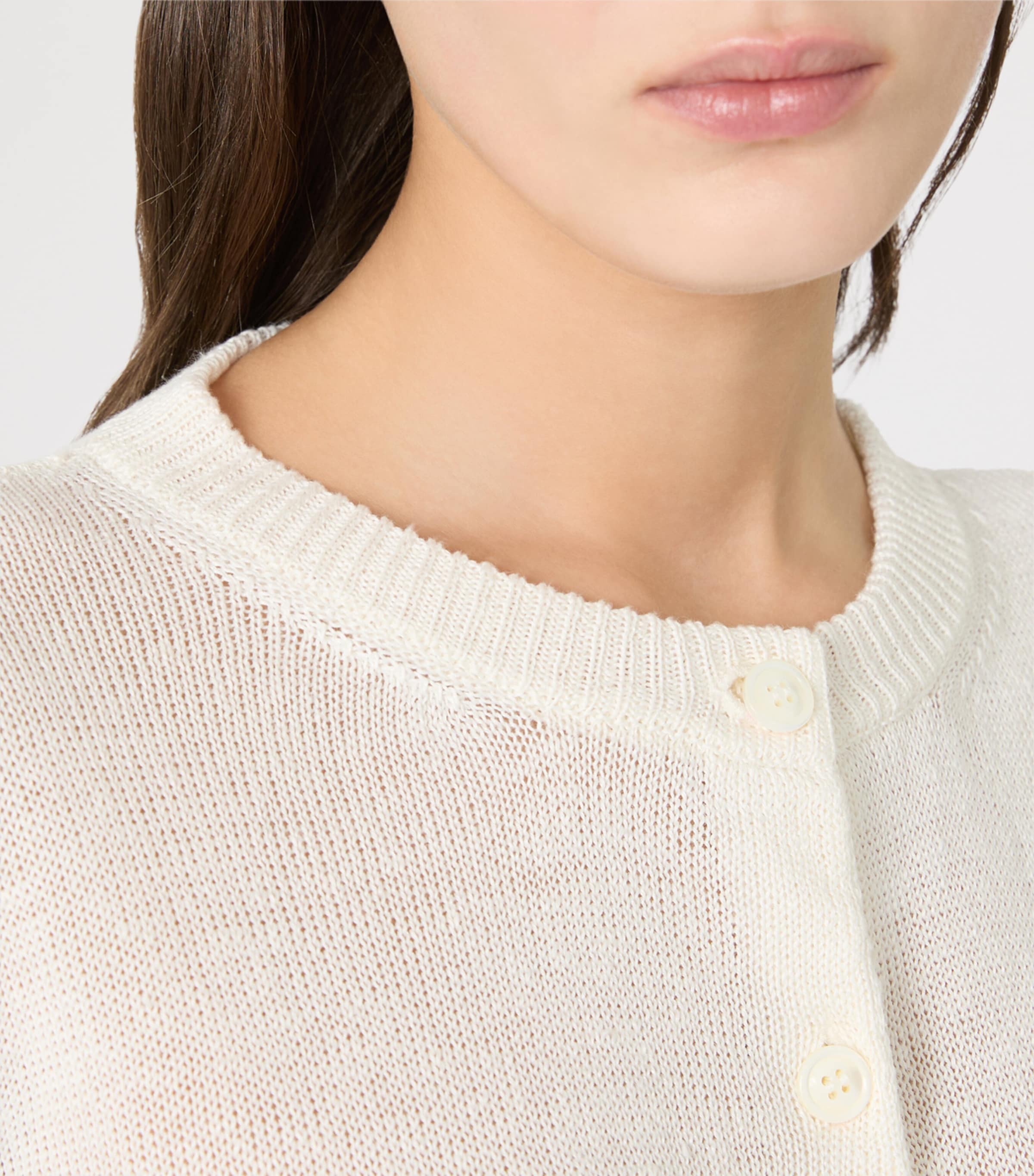 Linen Cardigan ECRU Image 6