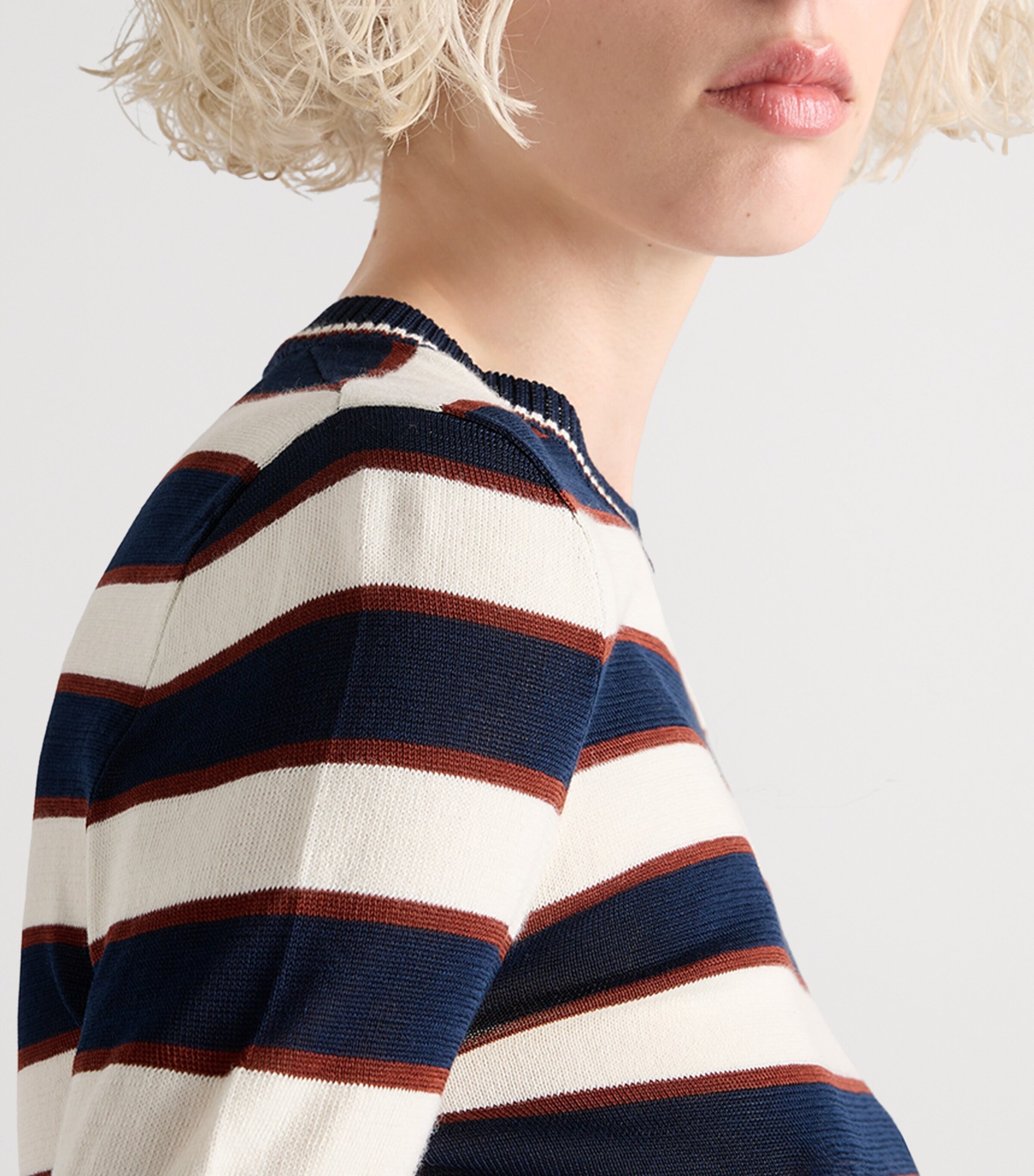 Prada Blue Cotton Stripe Sweater Top | Harrods UK