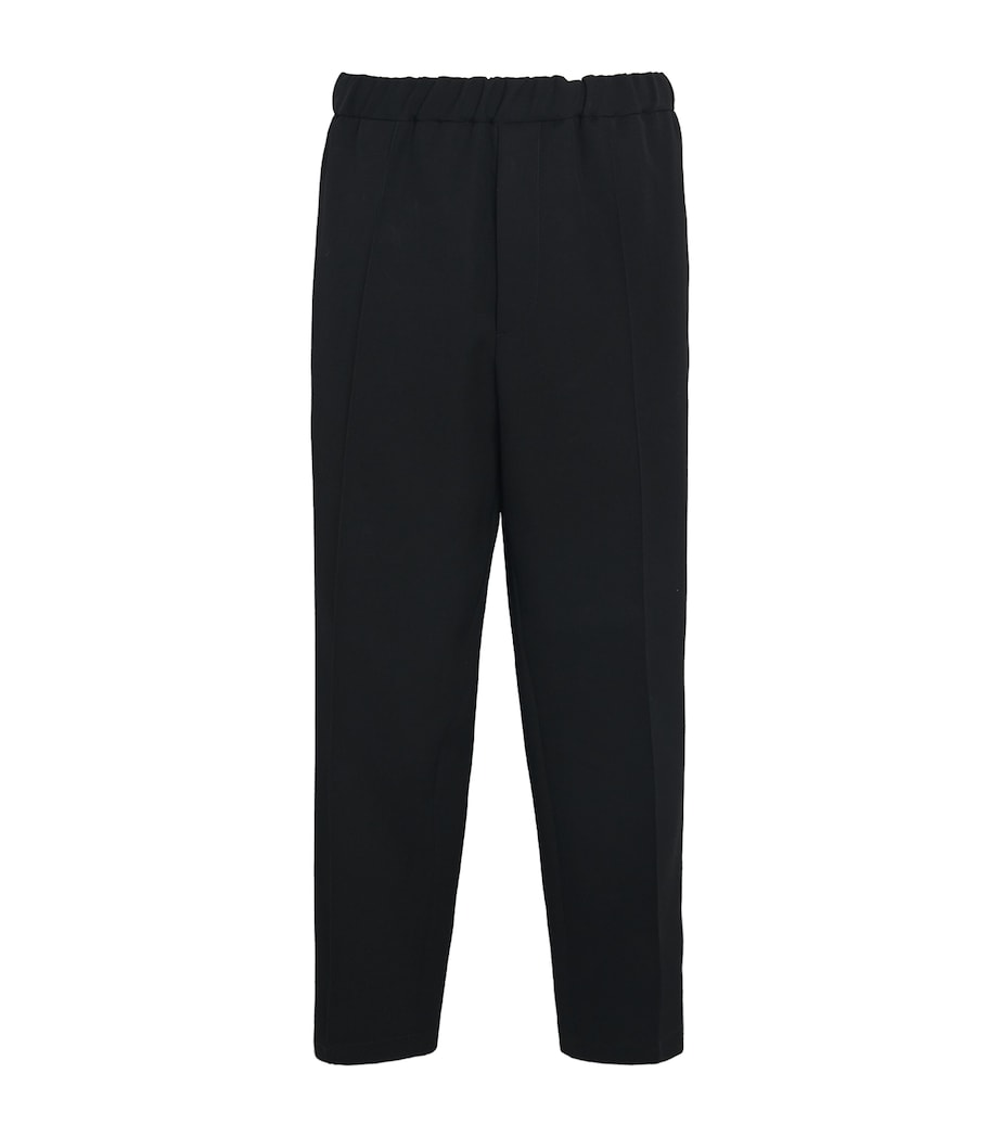 Wool Straight Trousers BLACK Image 1