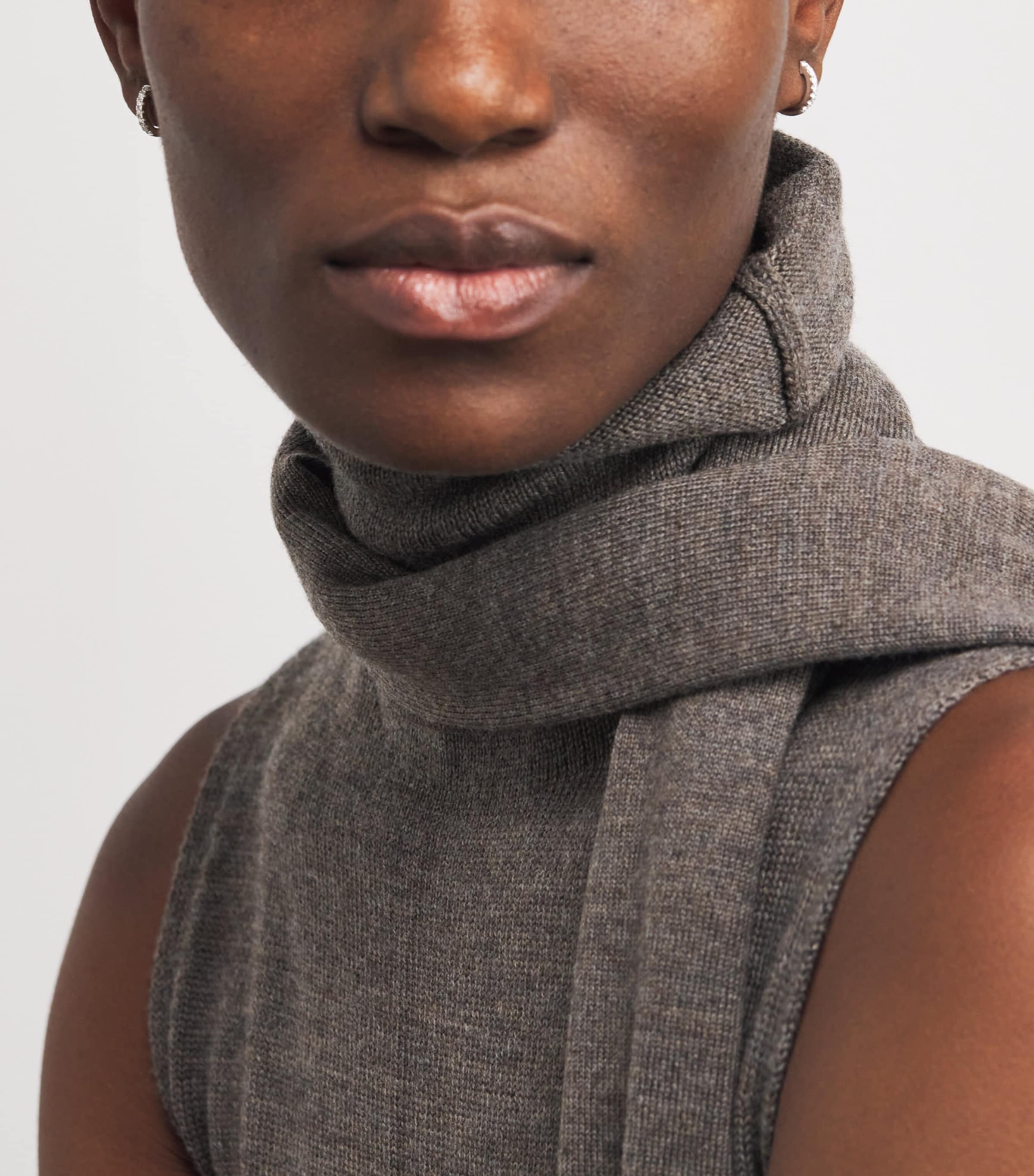 White Gold and Diamond Huggie Earrings (0.20ctw) WHITE GOLD Image 4