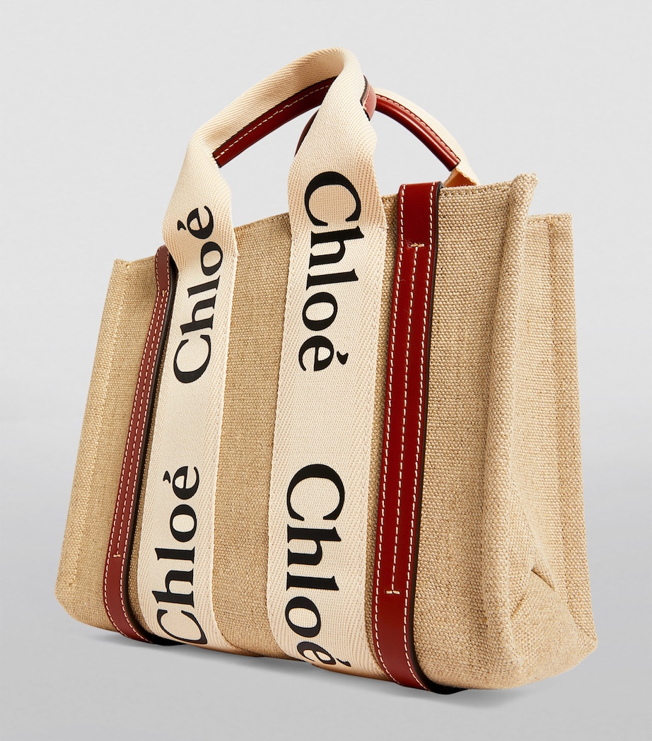 Small Woody Tote Bag WHITE BROWN 1 Image 3